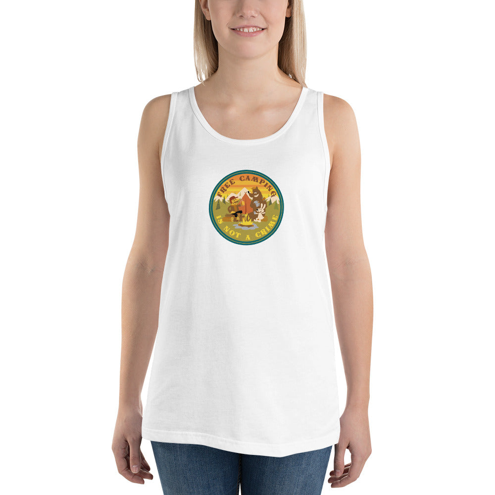 Unisex Tank Top Free camping is not a crime