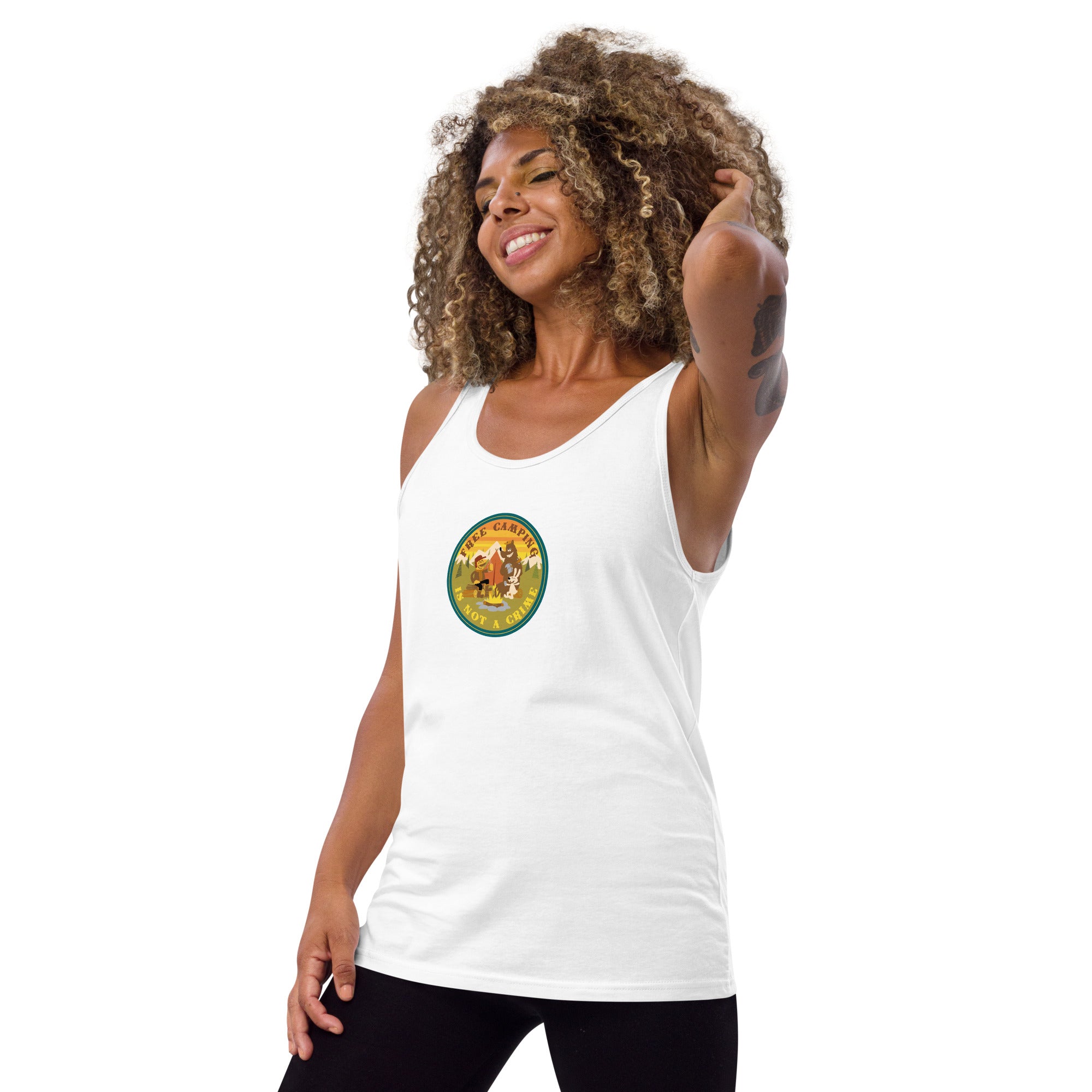 Unisex Tank Top Free camping is not a crime