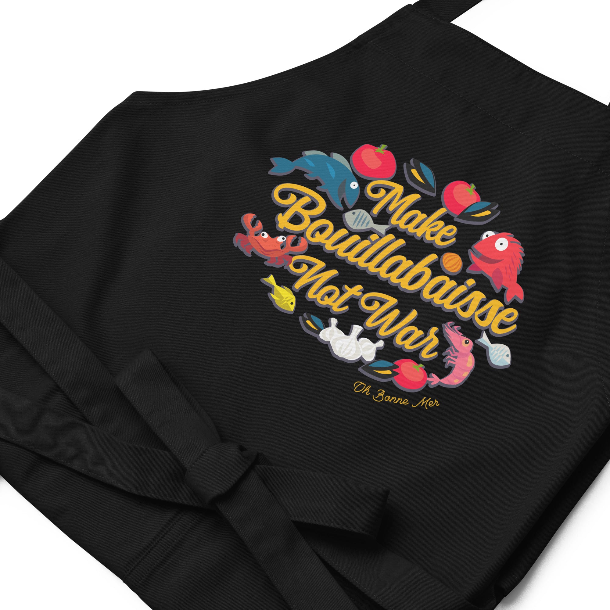 Tablier en coton biologique Make Bouillabaisse Not War