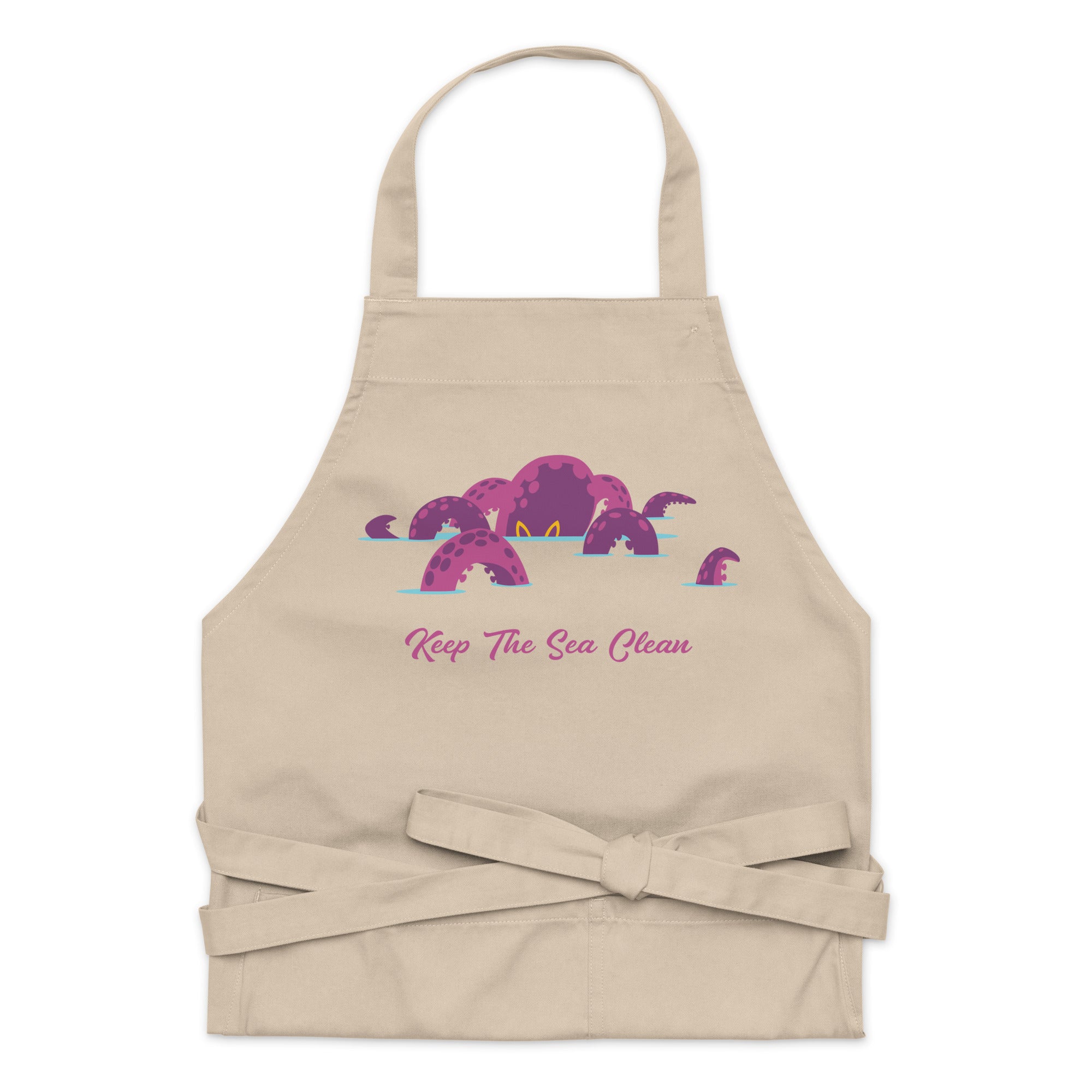 Tablier en coton biologique Octopus Purple