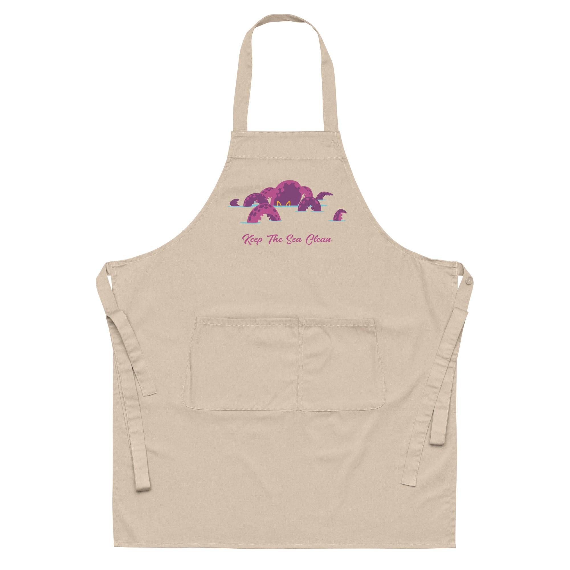 Tablier en coton biologique Octopus Purple