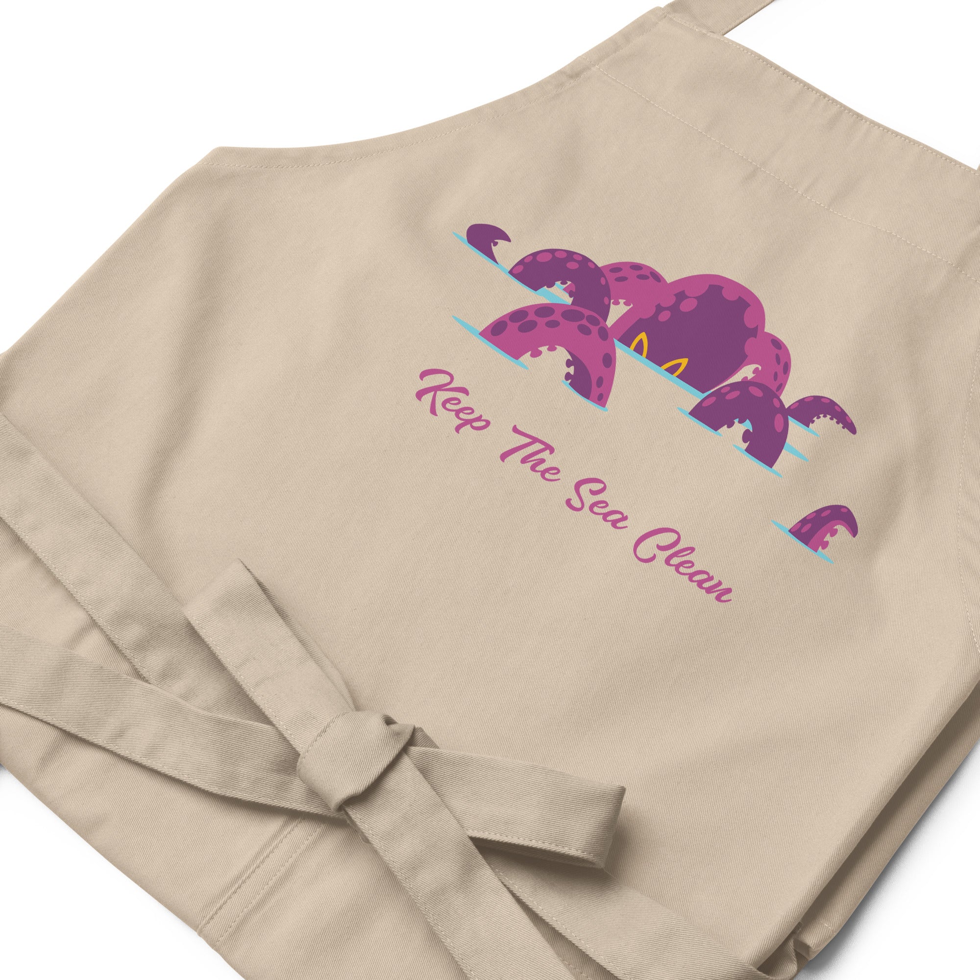 Tablier en coton biologique Octopus Purple