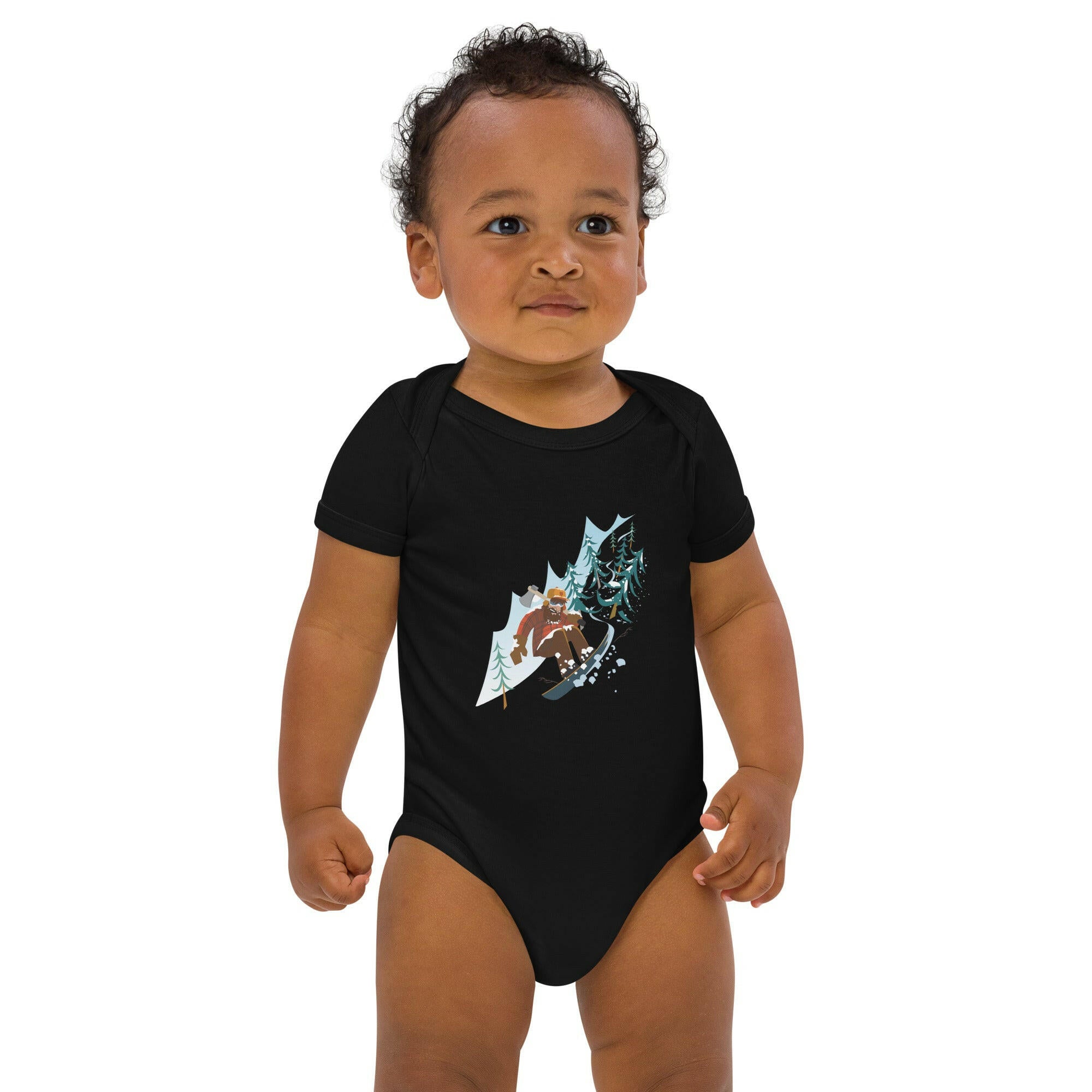Body en coton bio bébé Timberman snowboarder