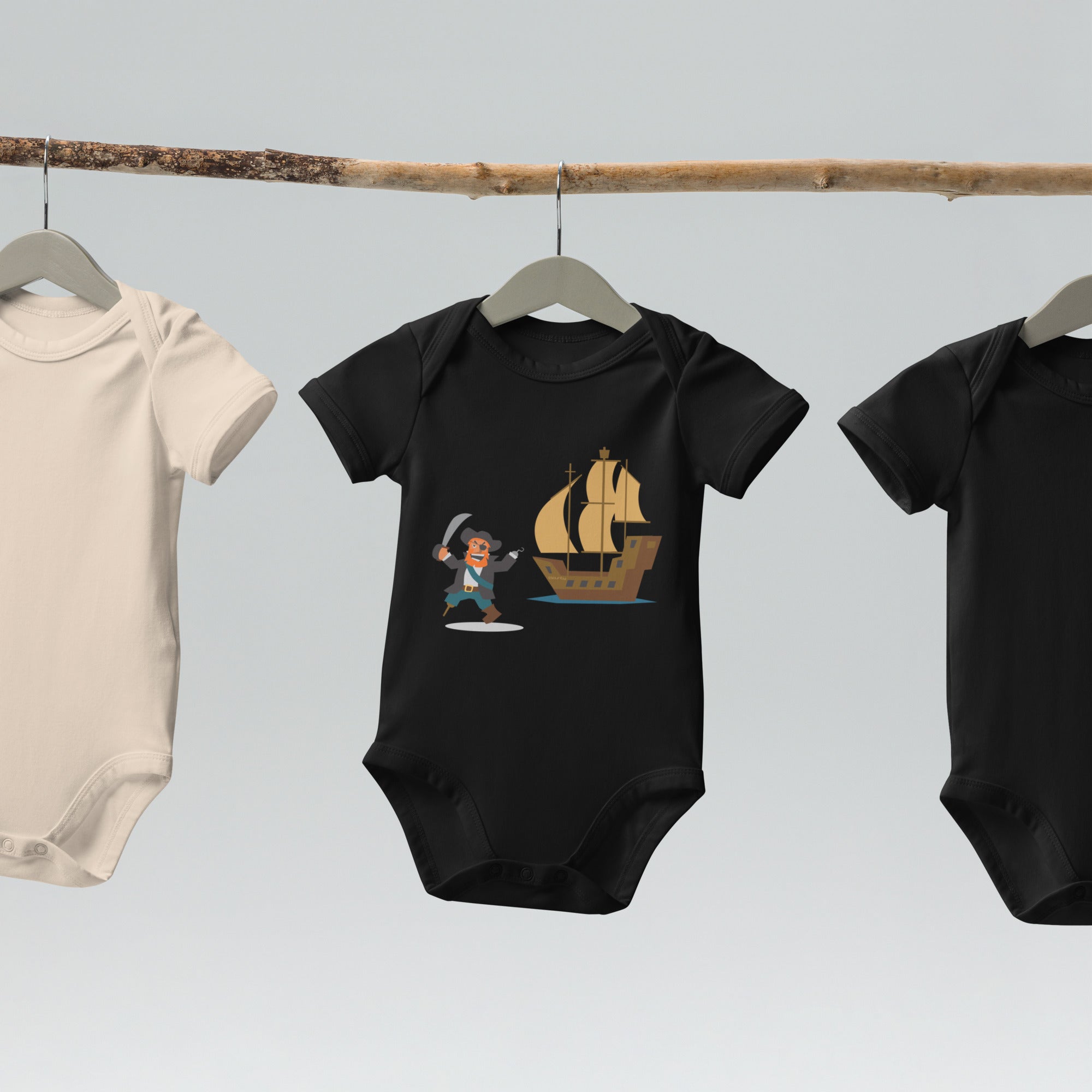 Body en coton bio bébé Pirate HMS Bounty