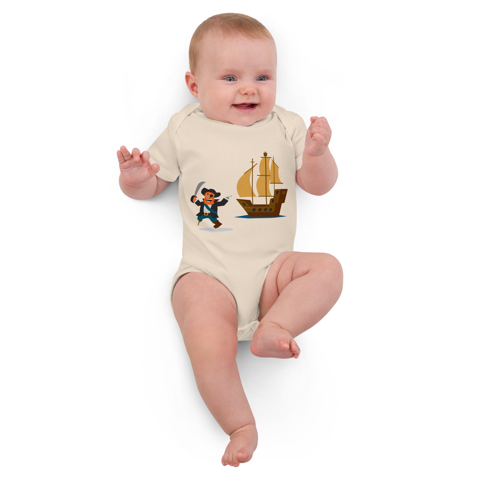 Body en coton bio bébé Pirate HMS Bounty