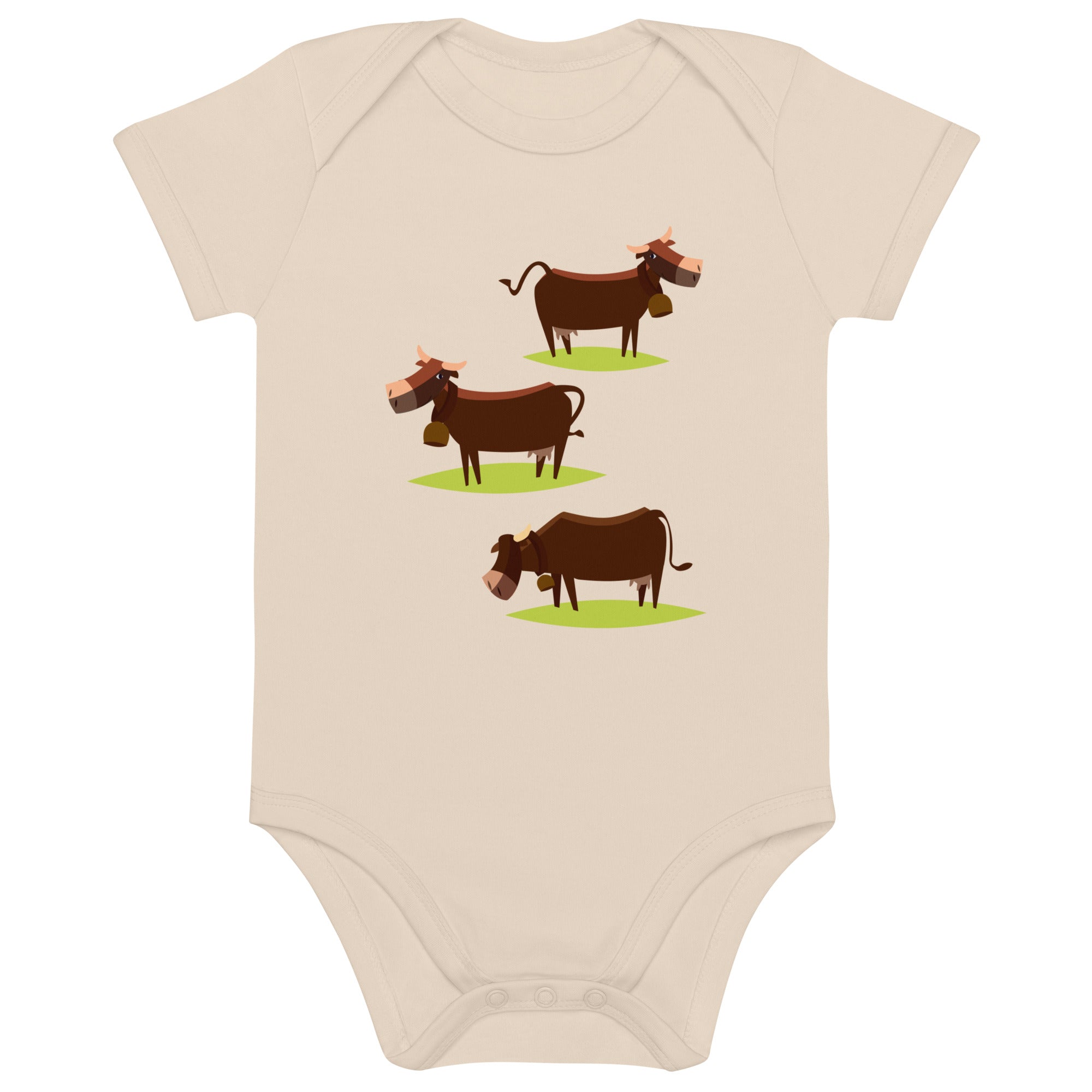 Body en coton bio bébé The Three Cows