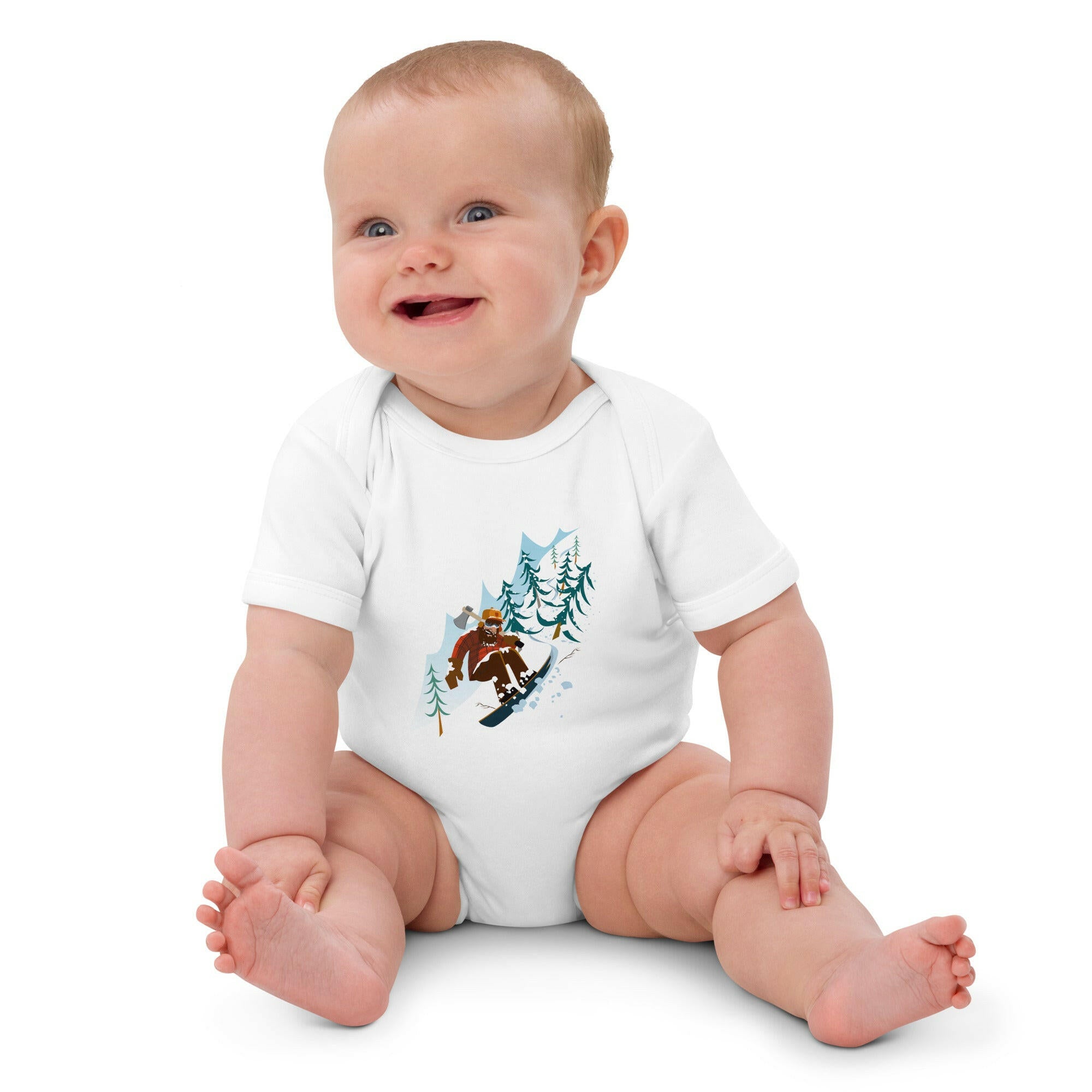 Body en coton bio bébé Timberman snowboarder