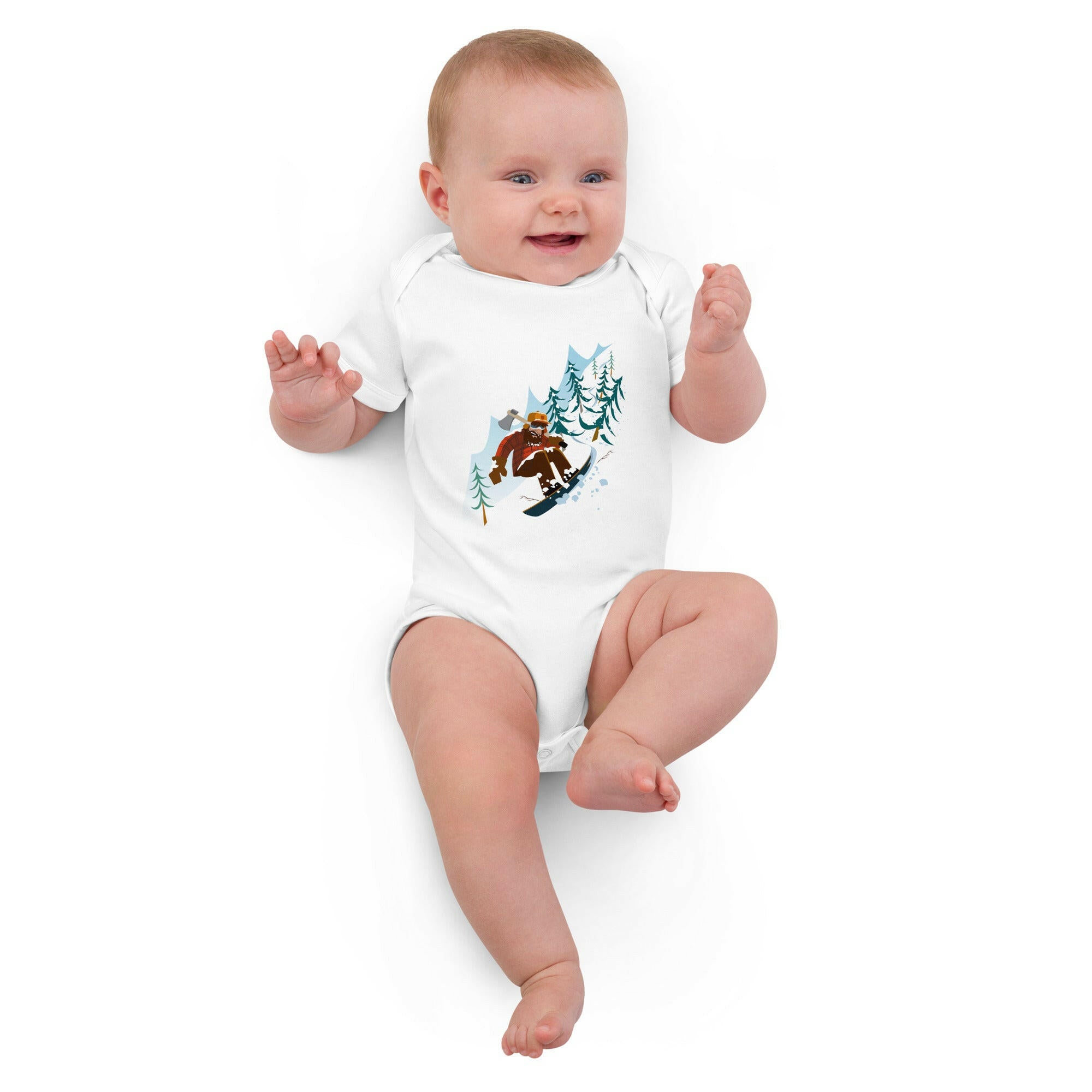 Body en coton bio bébé Timberman snowboarder