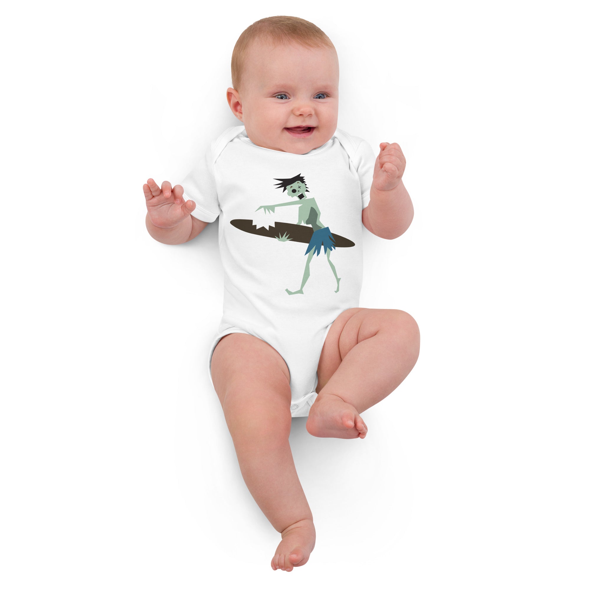 Body en coton bio bébé Surfer Zombie