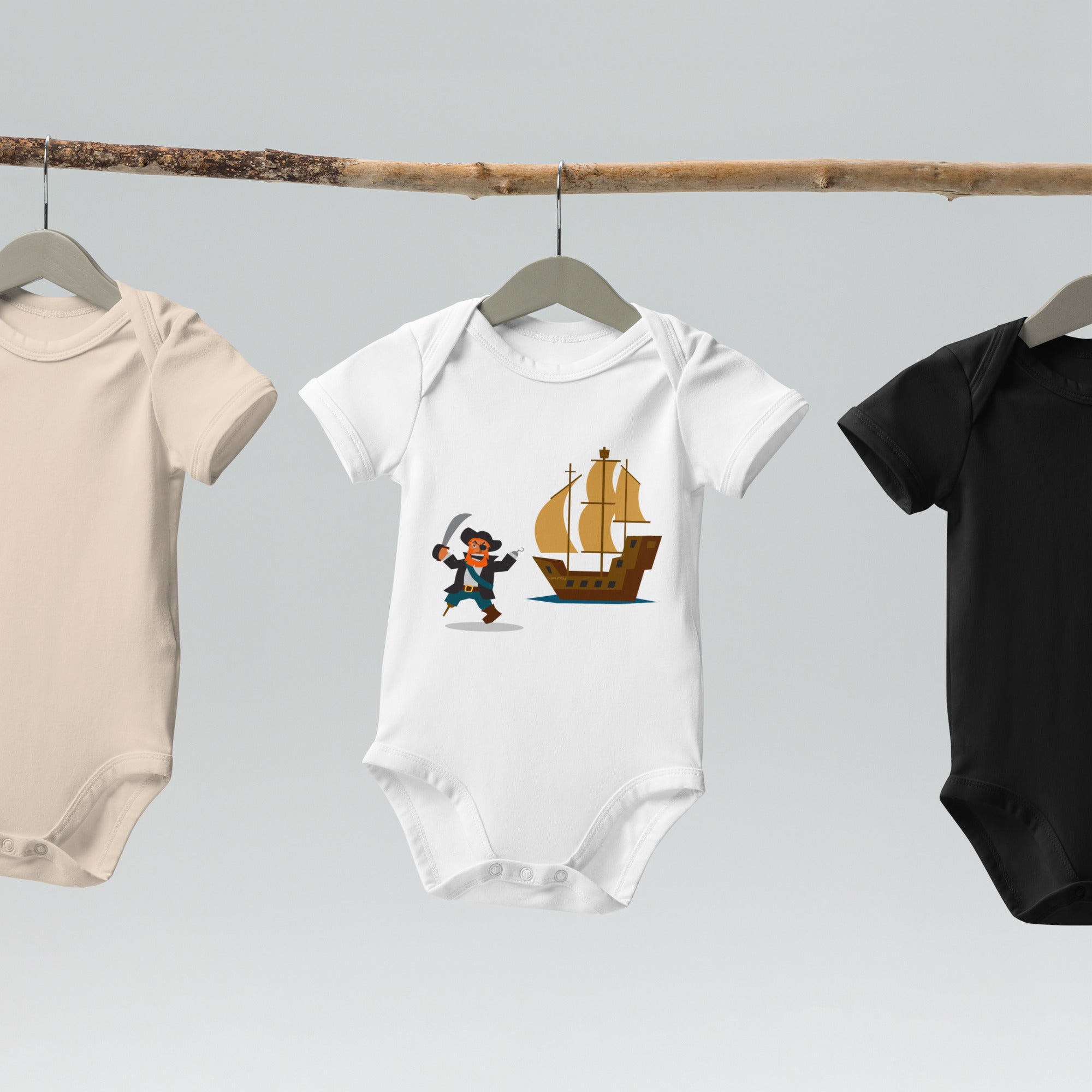 Body en coton bio bébé Pirate HMS Bounty