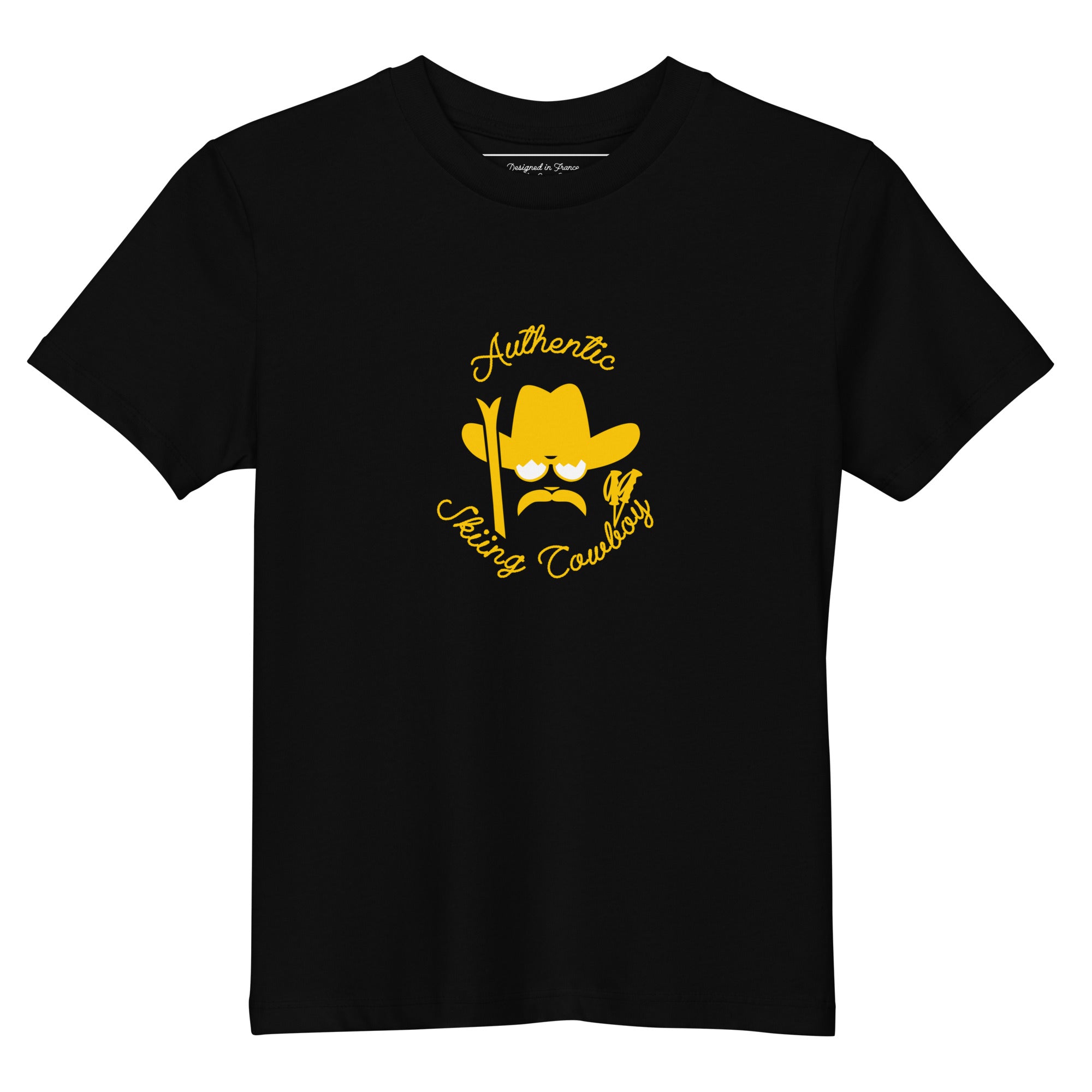 T-shirt en coton bio enfant Authentic Skiing Cowboy Gold