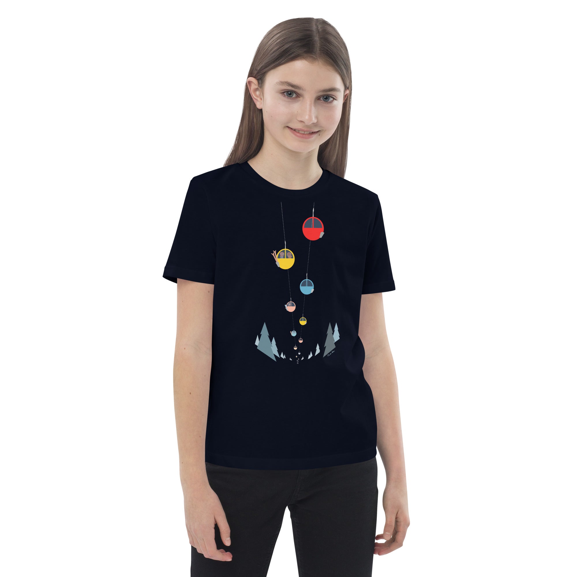 T-shirt en coton bio enfant Gondolas in the mist