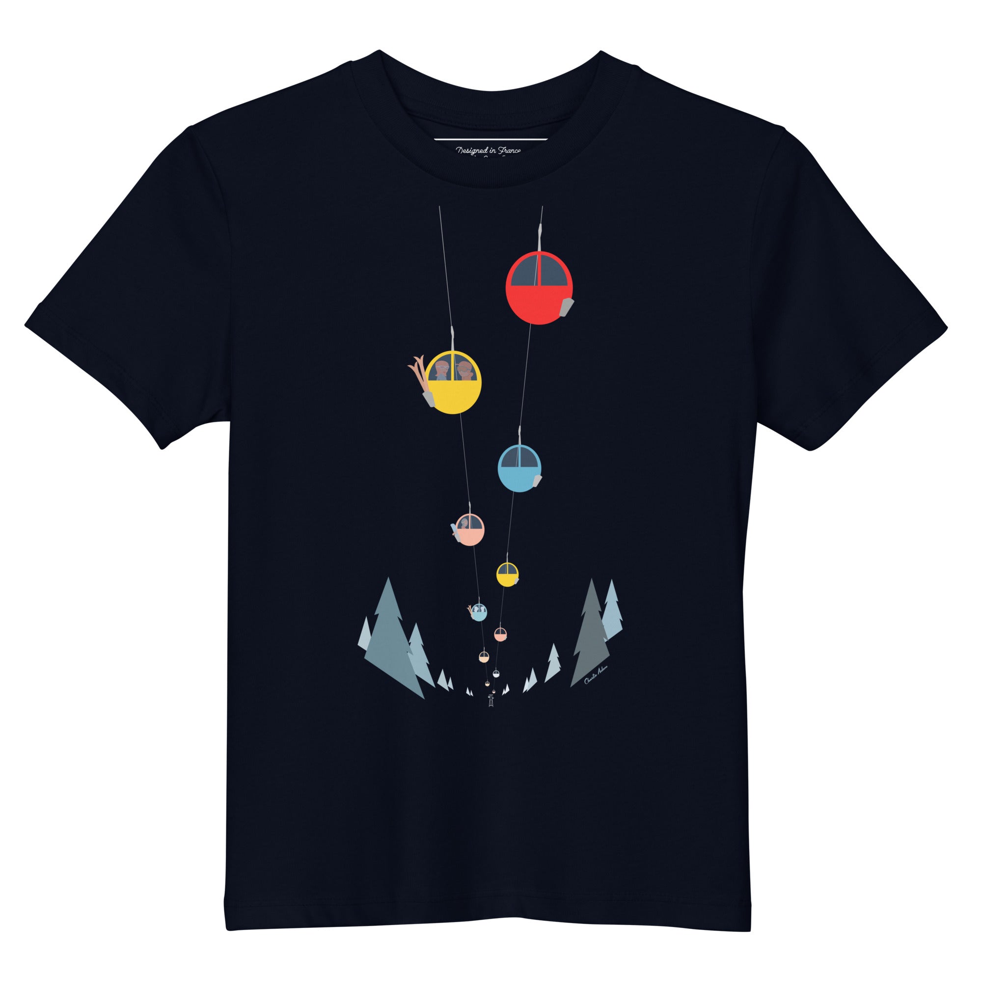 T-shirt en coton bio enfant Gondolas in the mist