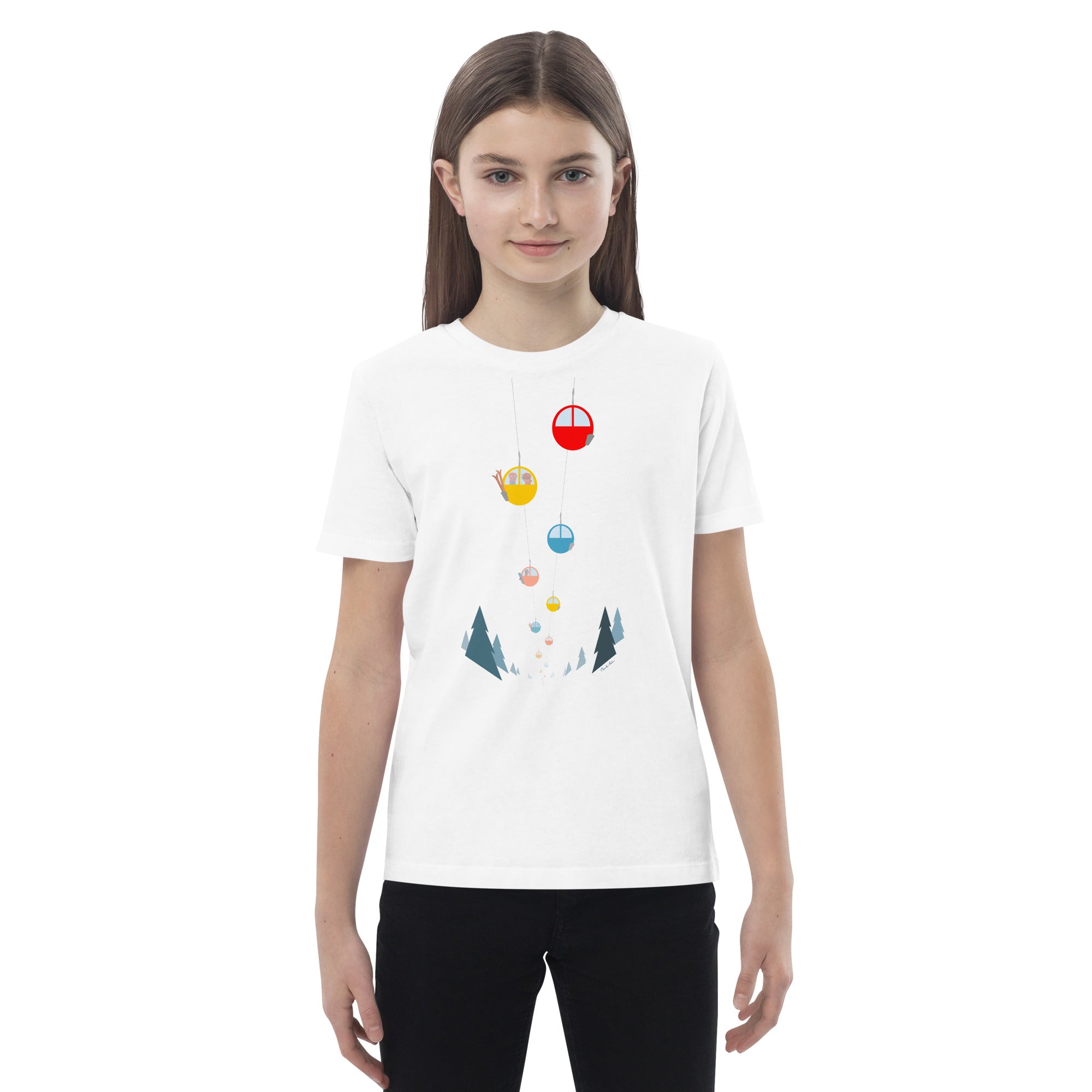 T-shirt en coton bio enfant Gondolas in the mist