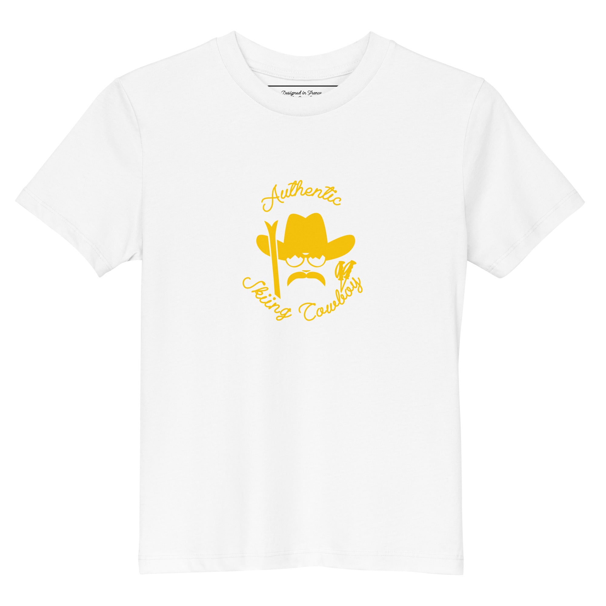 T-shirt en coton bio enfant Authentic Skiing Cowboy Gold