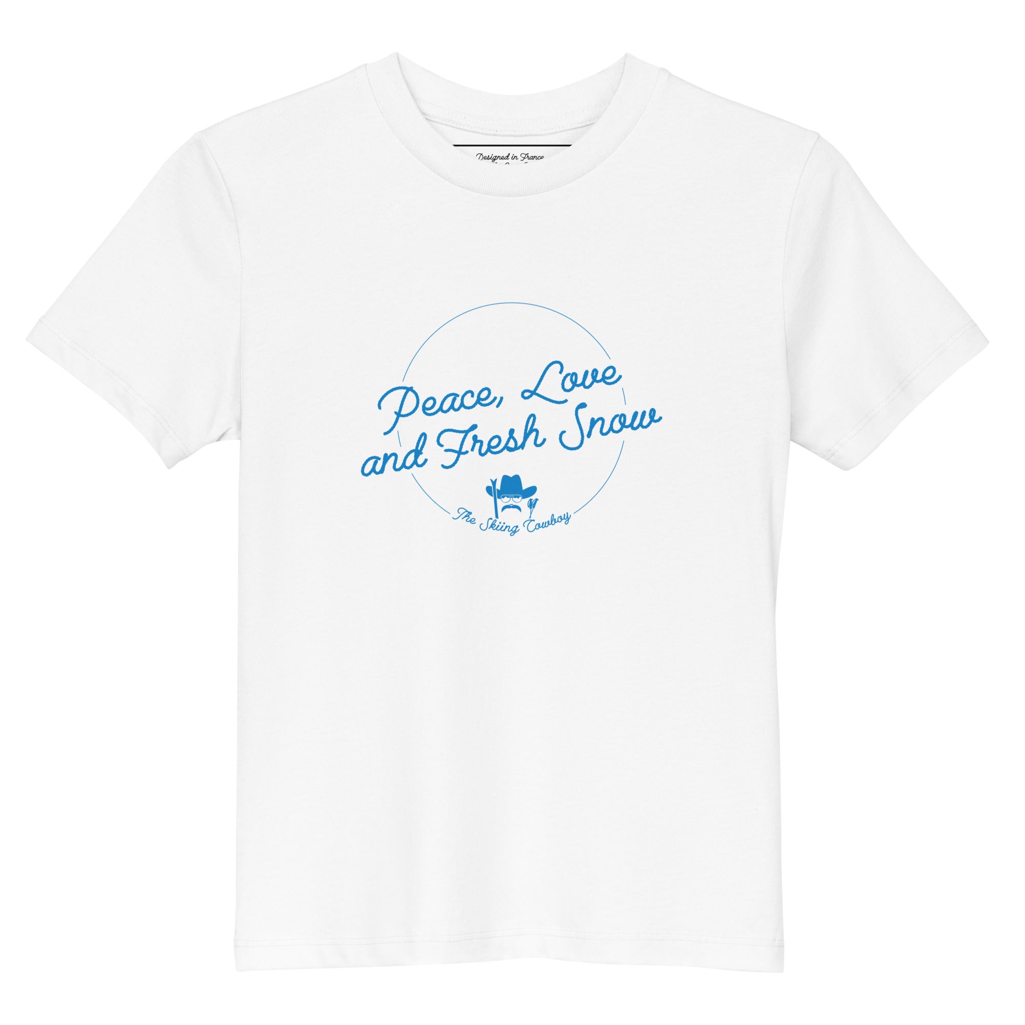 T-shirt en coton bio enfant Peace, Love and Fresh Snow