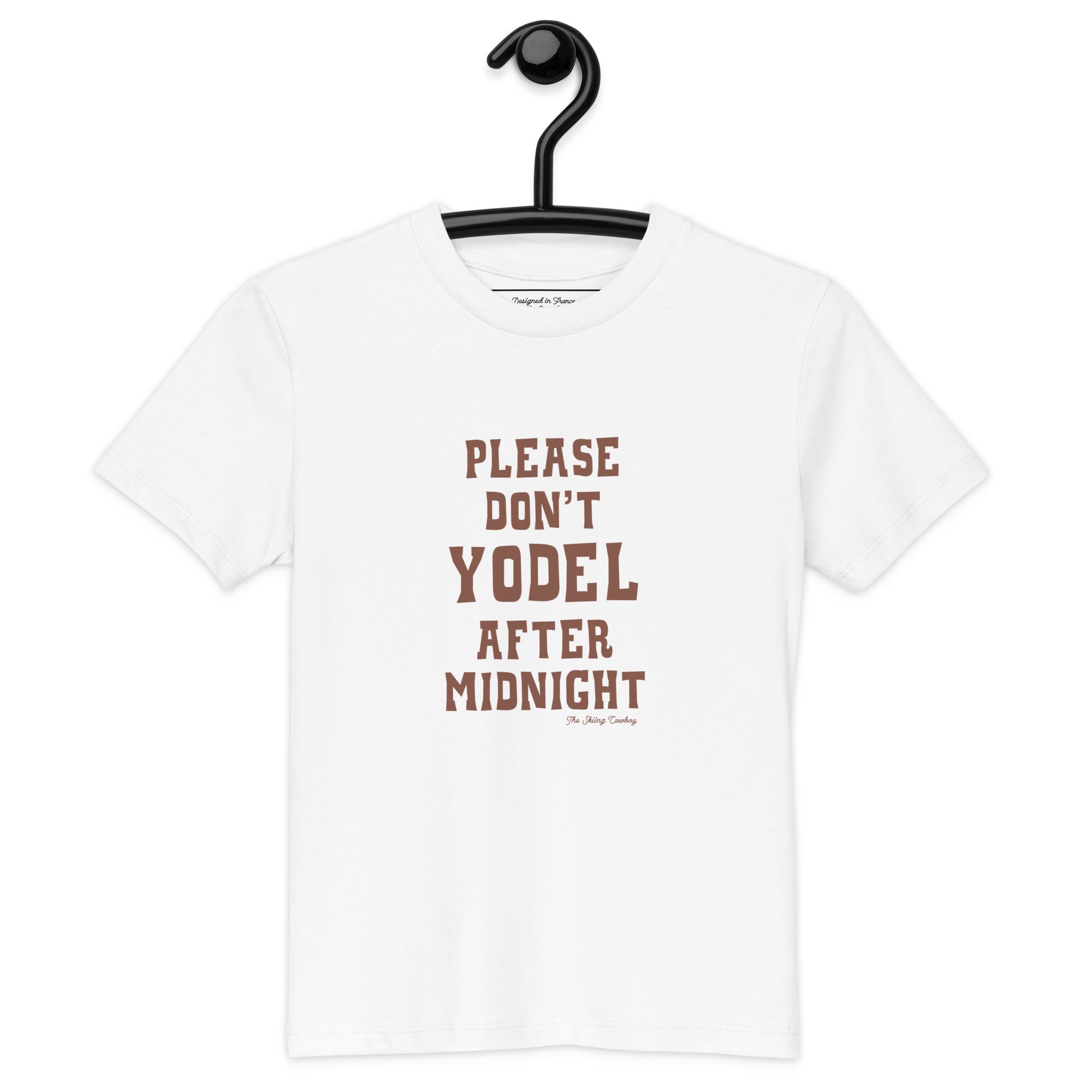 T-shirt en coton bio enfant Don't Yodel After Midnight texte foncé
