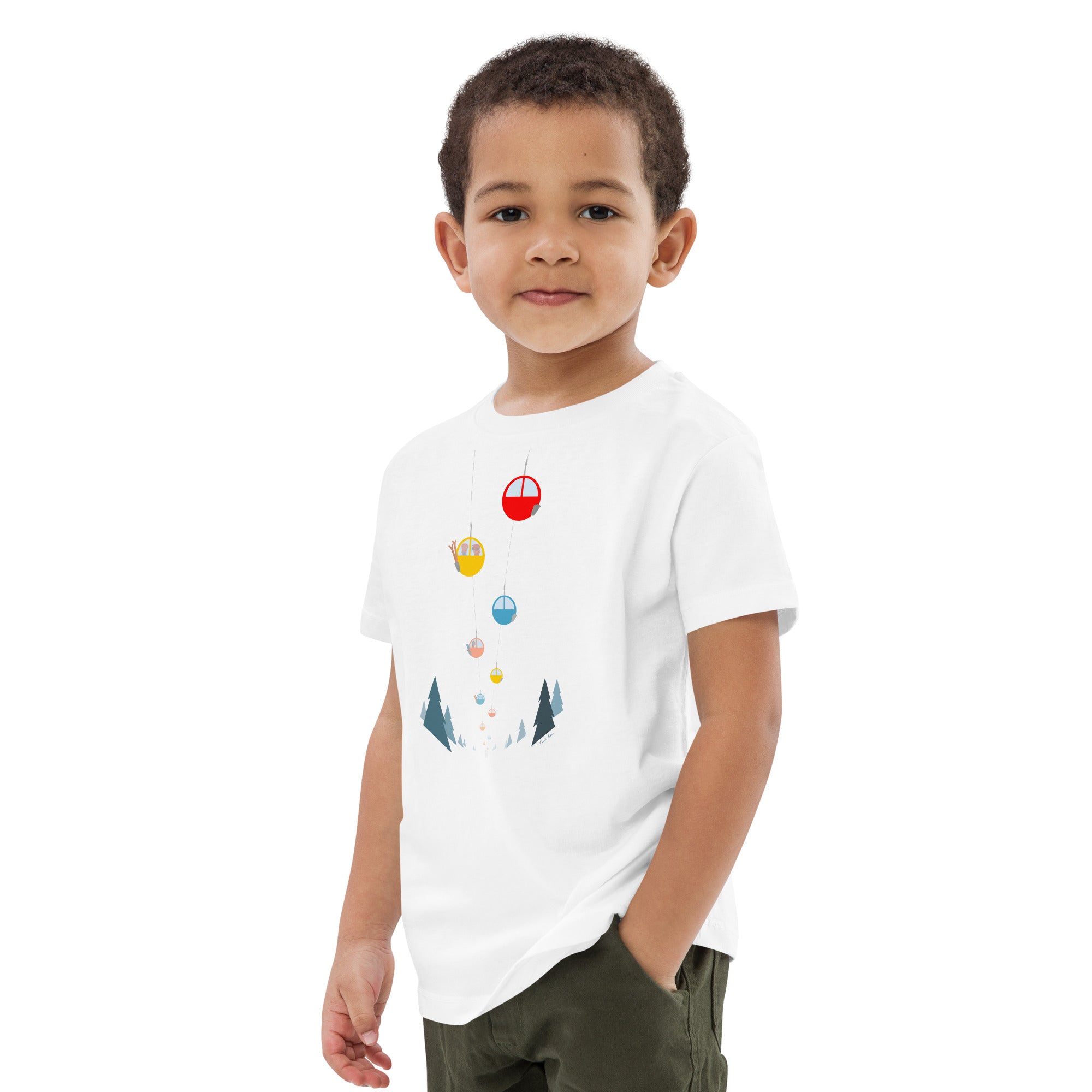 T-shirt en coton bio enfant Gondolas in the mist