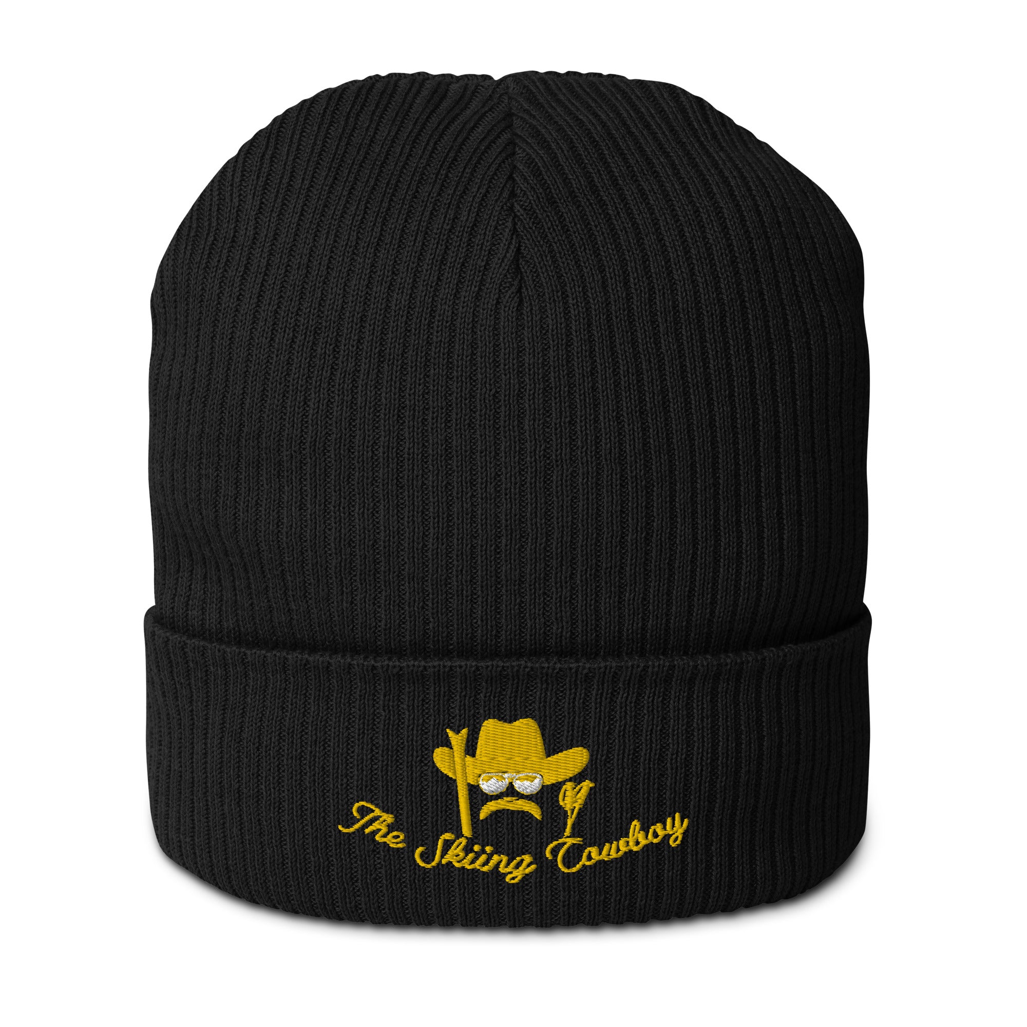 Organic ribbed beanie The Skiing Cowboy Gold