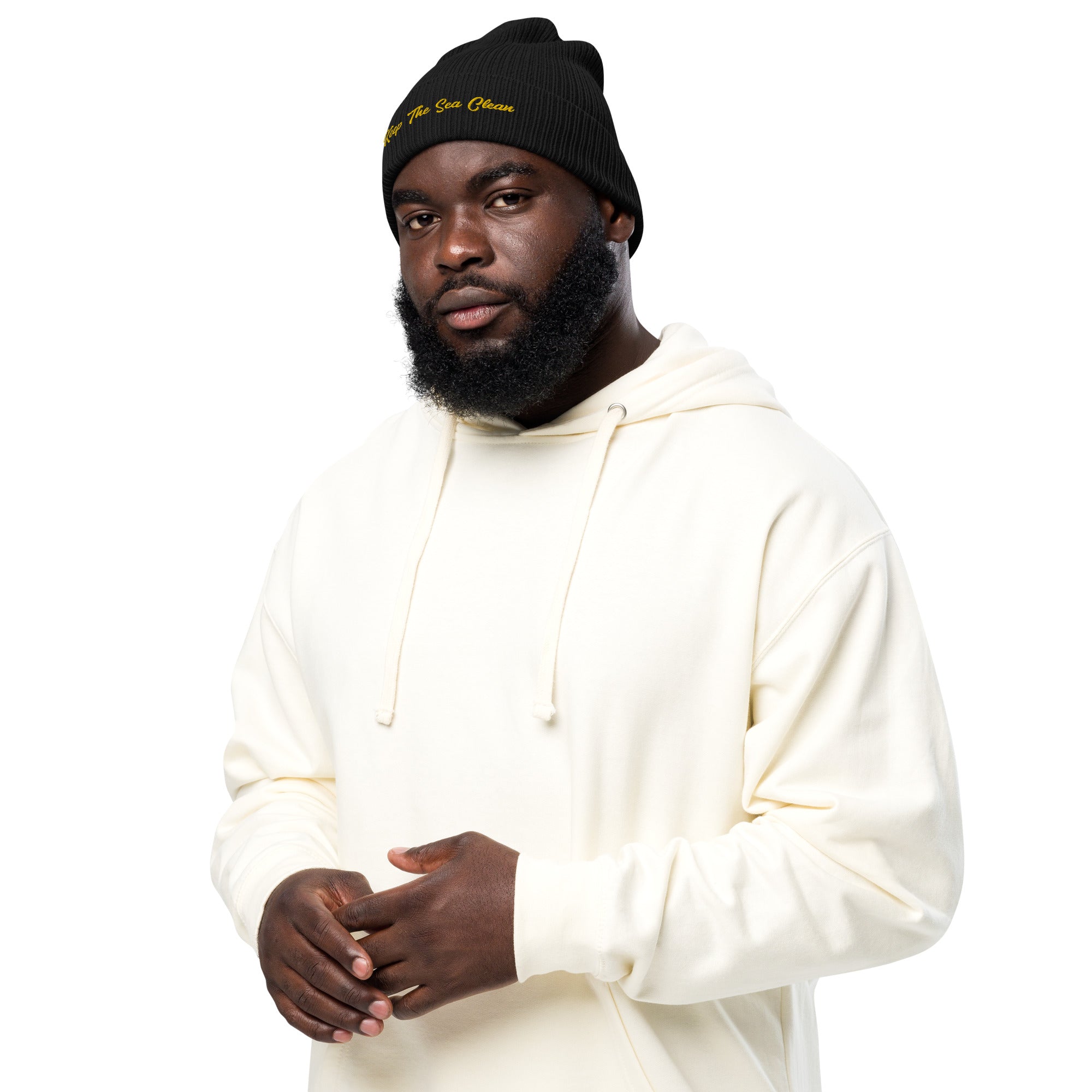 Bonnet côtelé en coton biologique Keep The Sea Clean doré