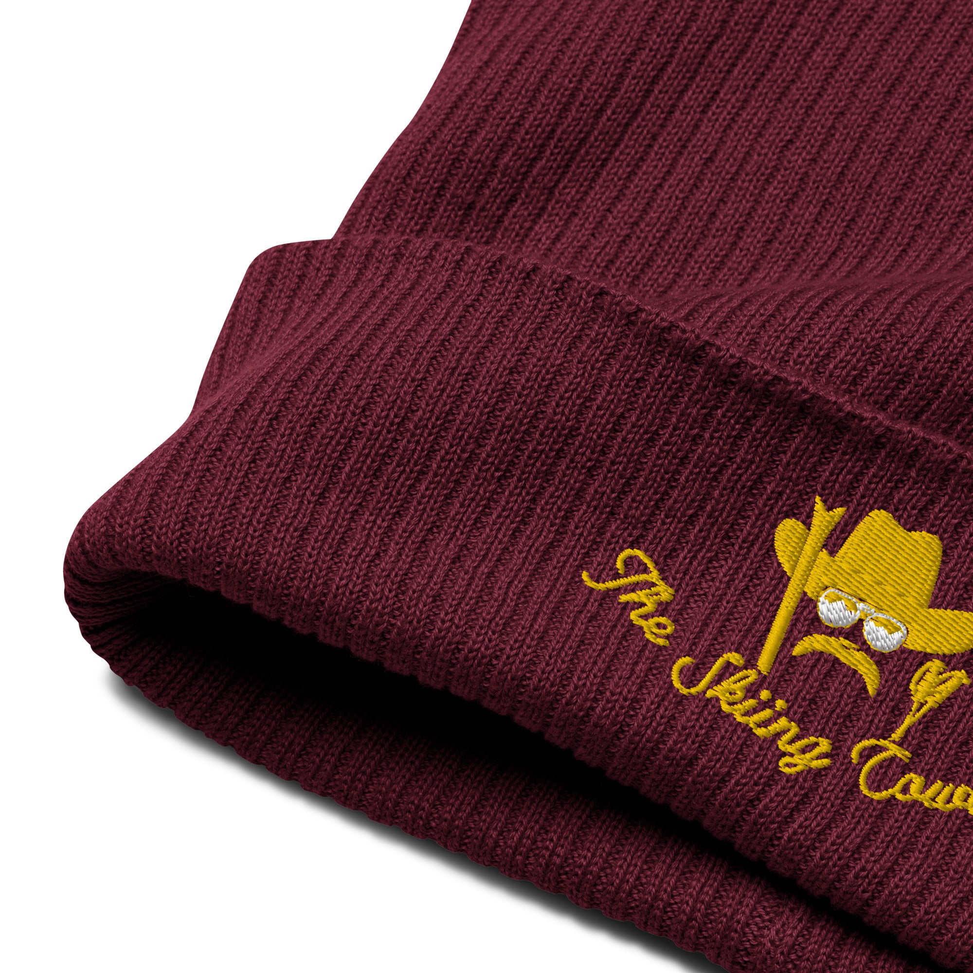 Organic ribbed beanie The Skiing Cowboy Gold