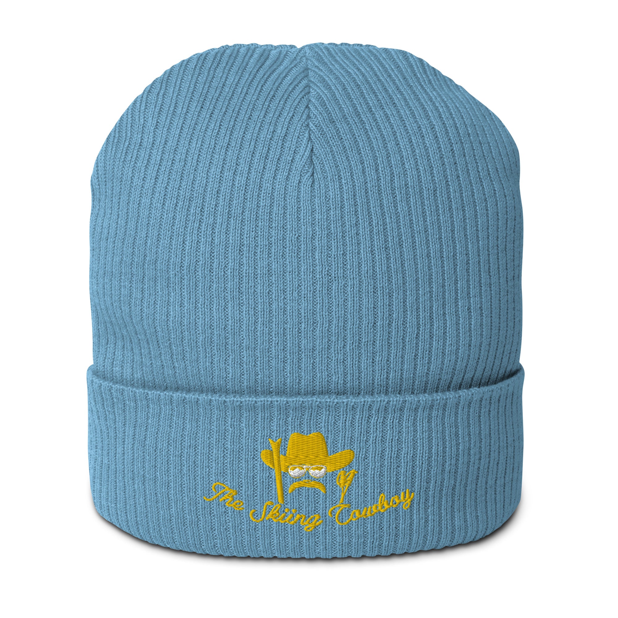 Organic ribbed beanie The Skiing Cowboy Gold