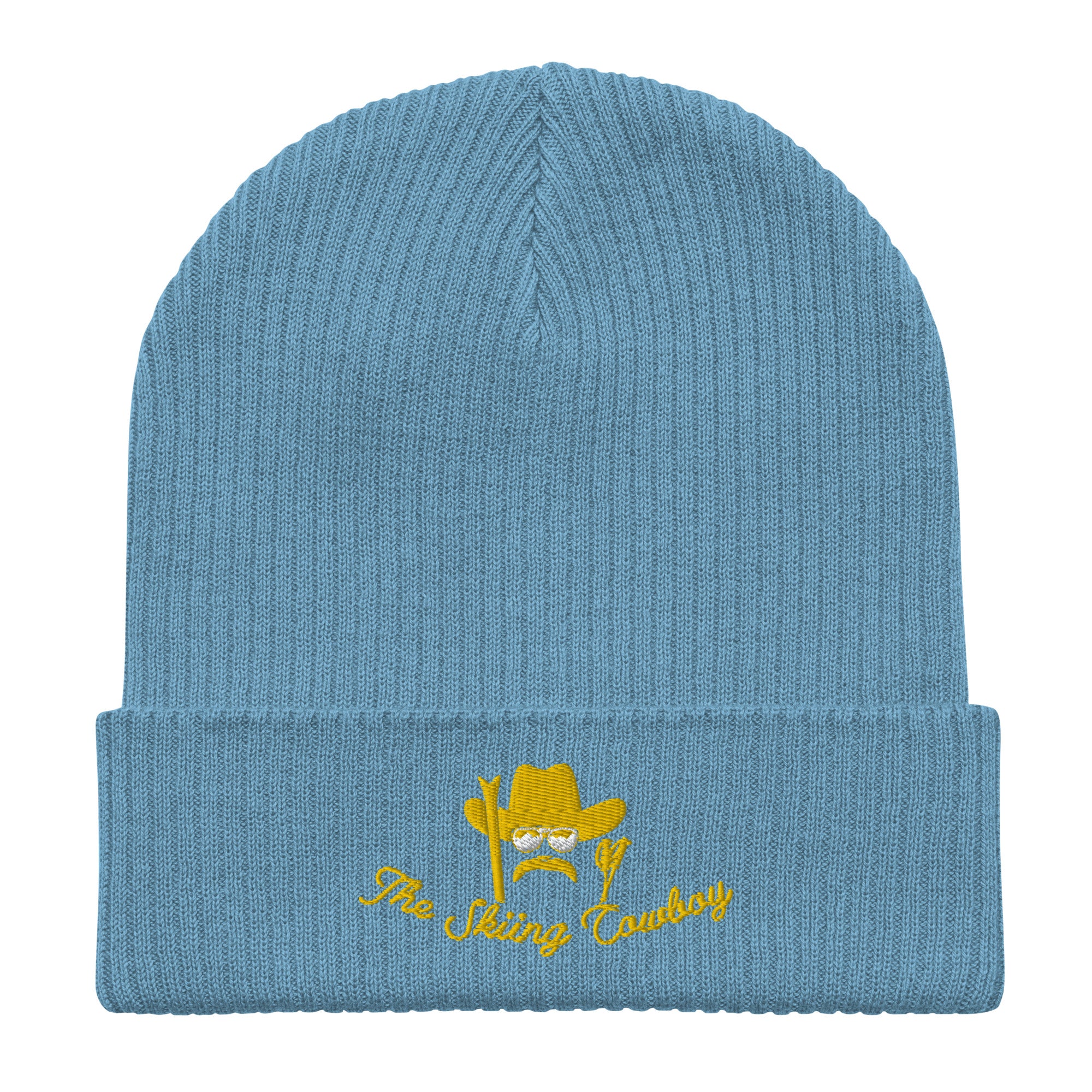 Organic ribbed beanie The Skiing Cowboy Gold