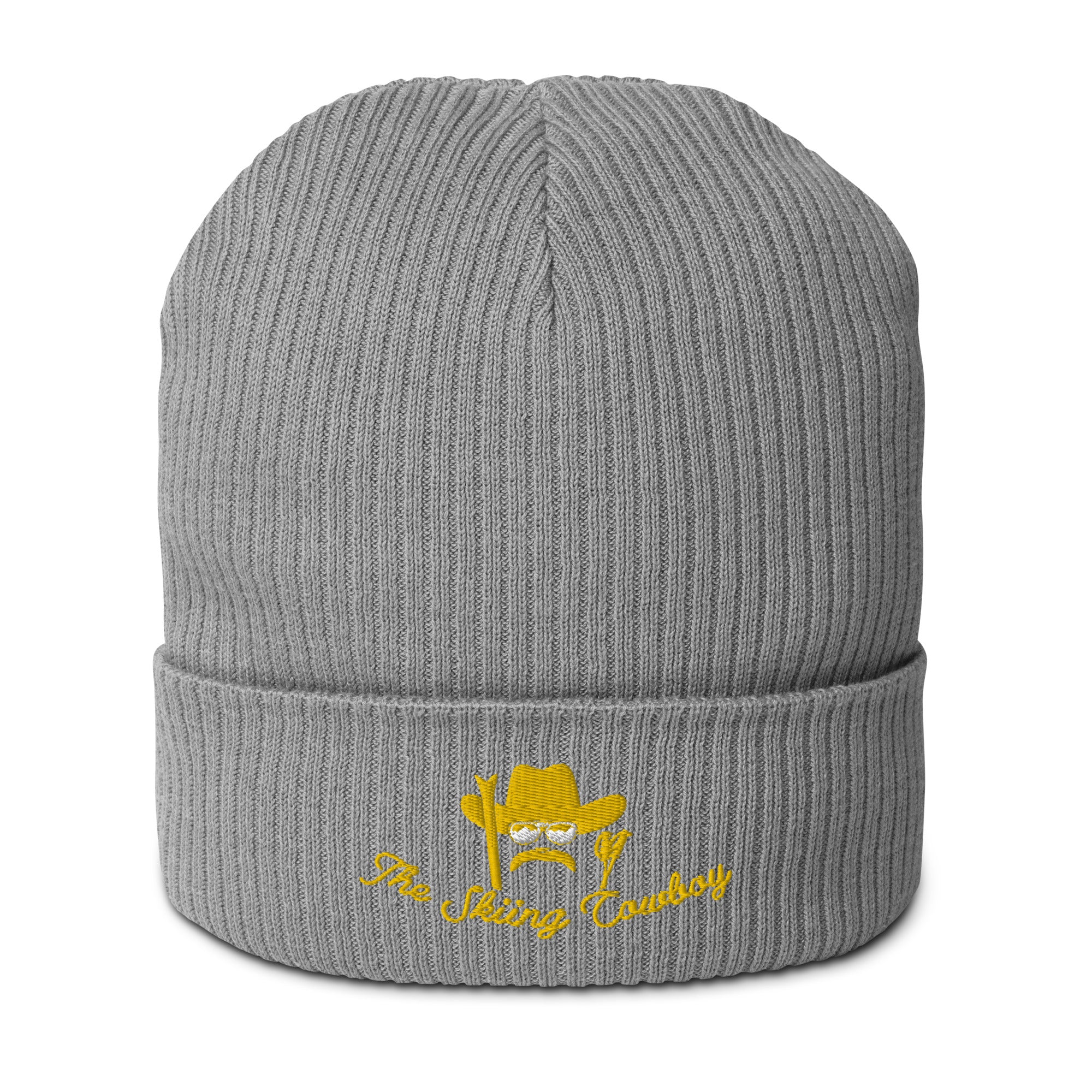 Organic ribbed beanie The Skiing Cowboy Gold