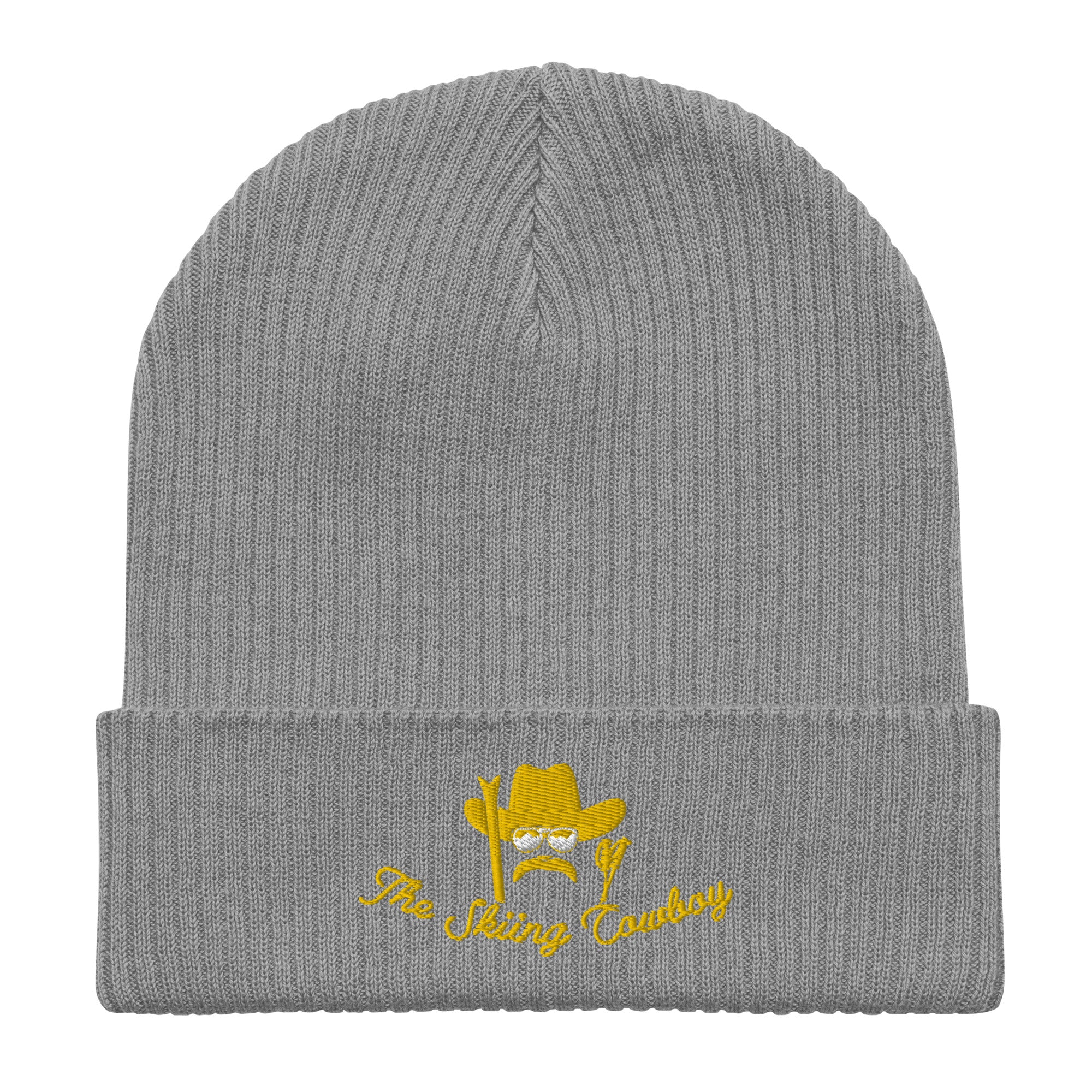 Organic ribbed beanie The Skiing Cowboy Gold