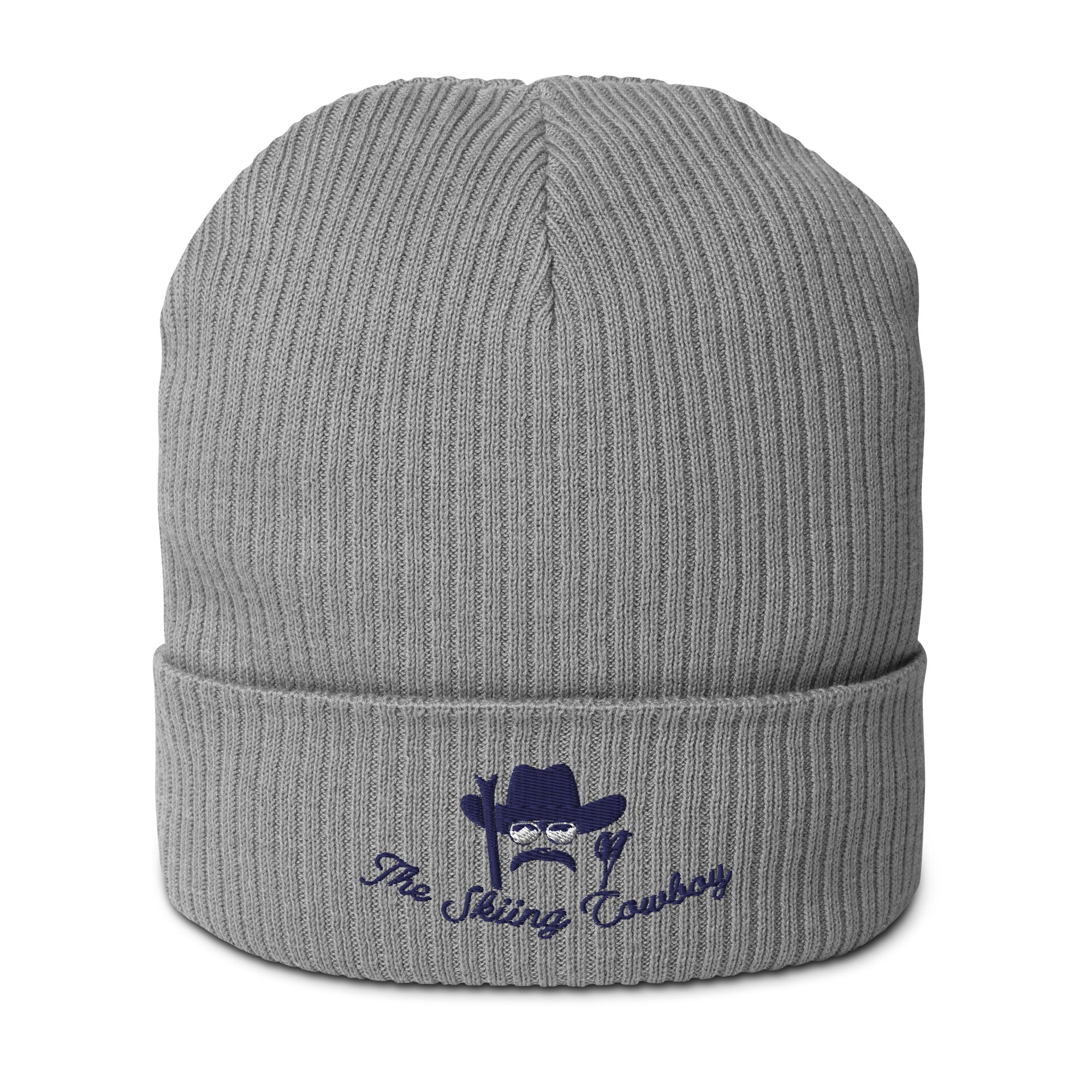 Organic ribbed beanie The Skiing Cowboy Navy