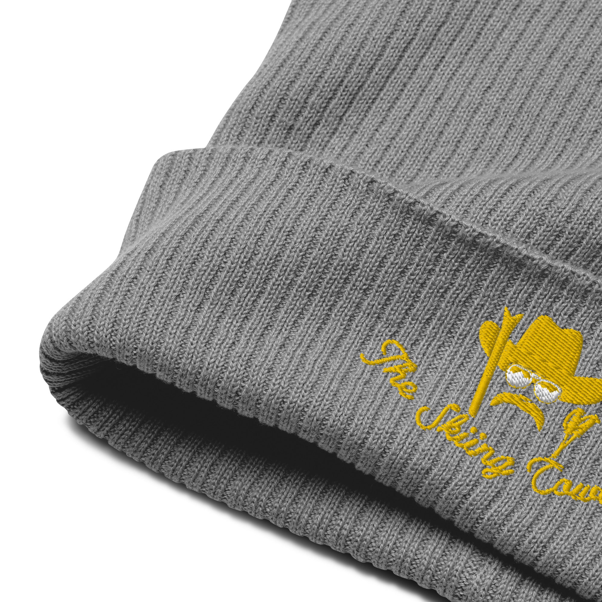 Organic ribbed beanie The Skiing Cowboy Gold