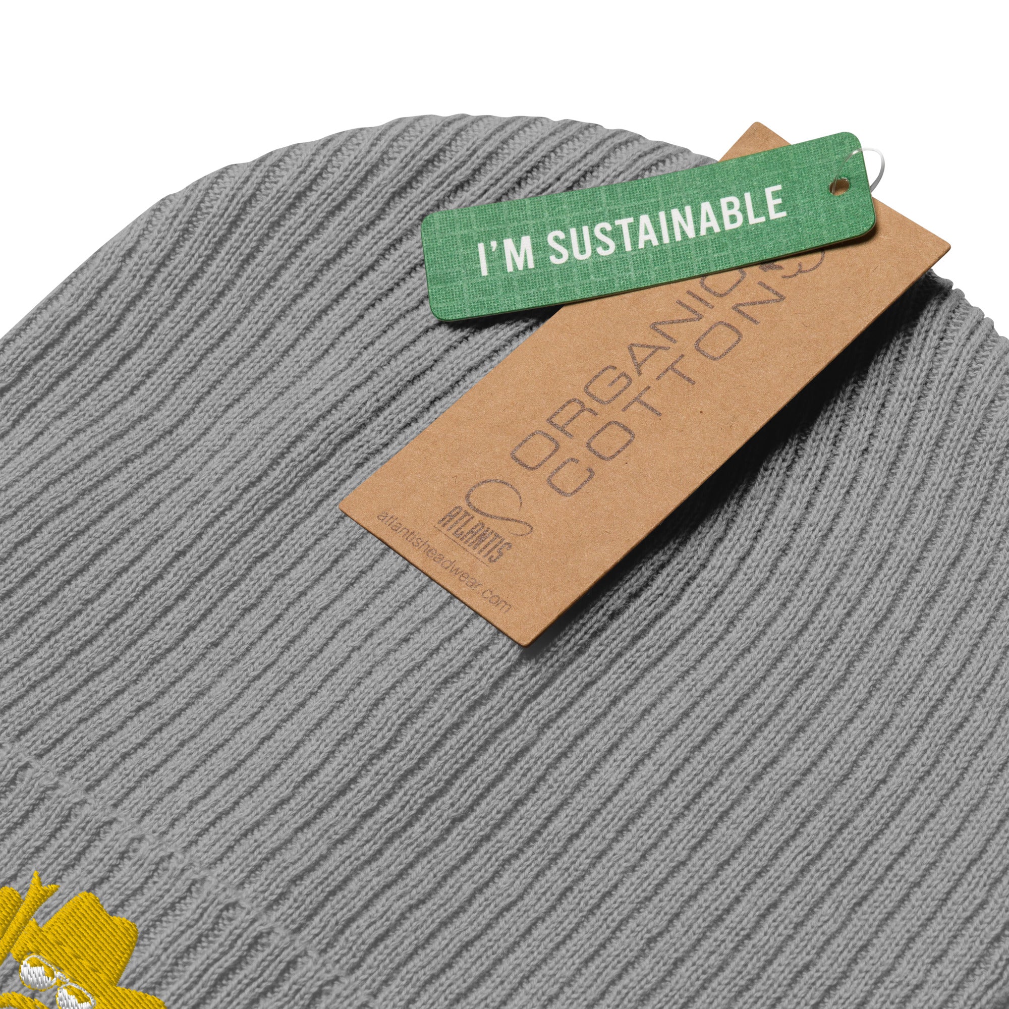 Organic ribbed beanie The Skiing Cowboy Gold