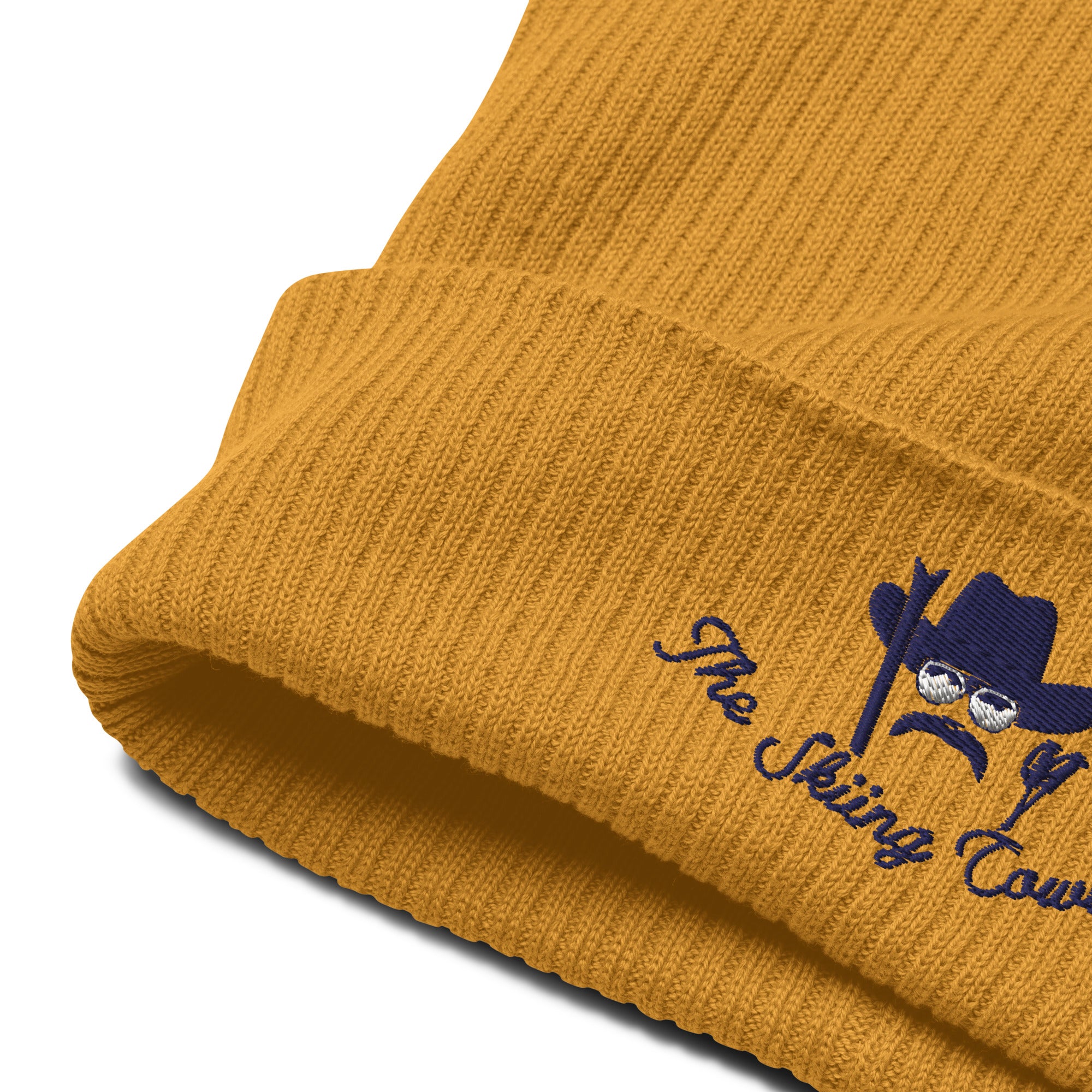 Organic ribbed beanie The Skiing Cowboy Navy