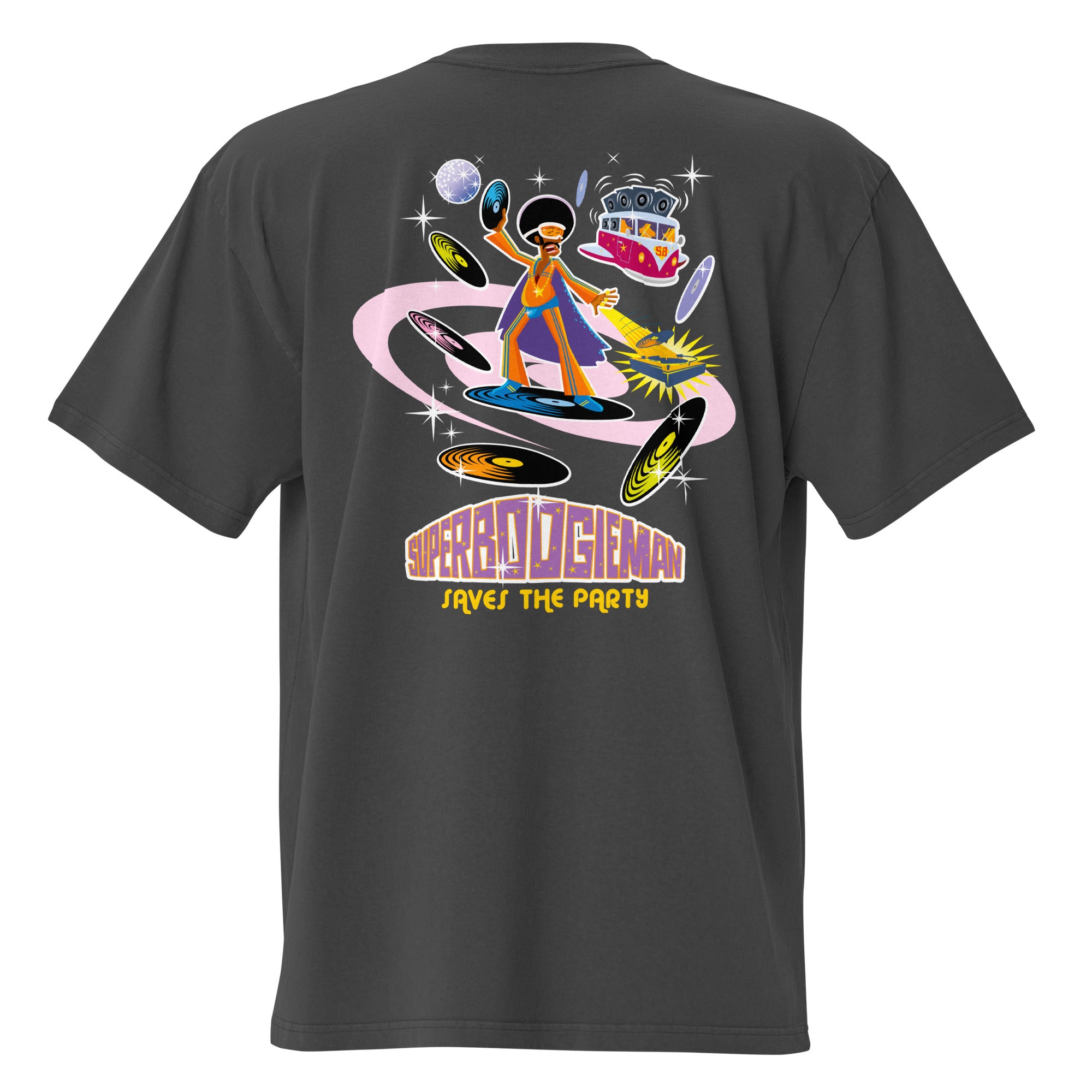 T-shirt oversize épais en cotton Superboogieman (face & dos)