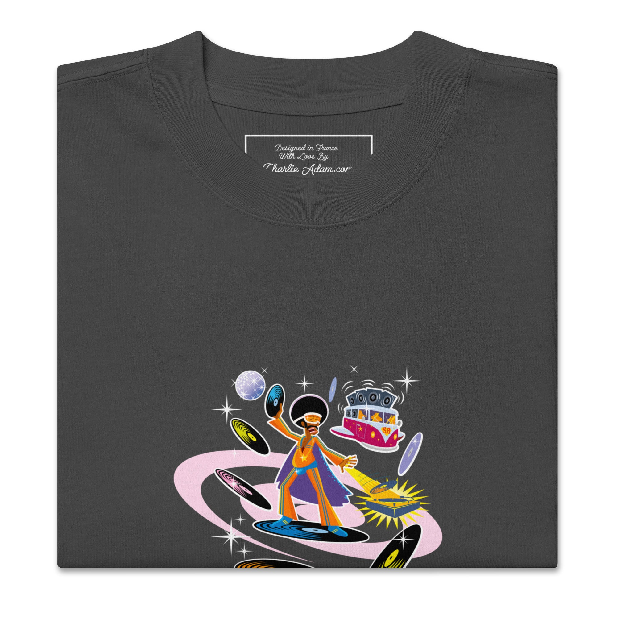 T-shirt oversize épais en cotton Superboogieman (face & dos)