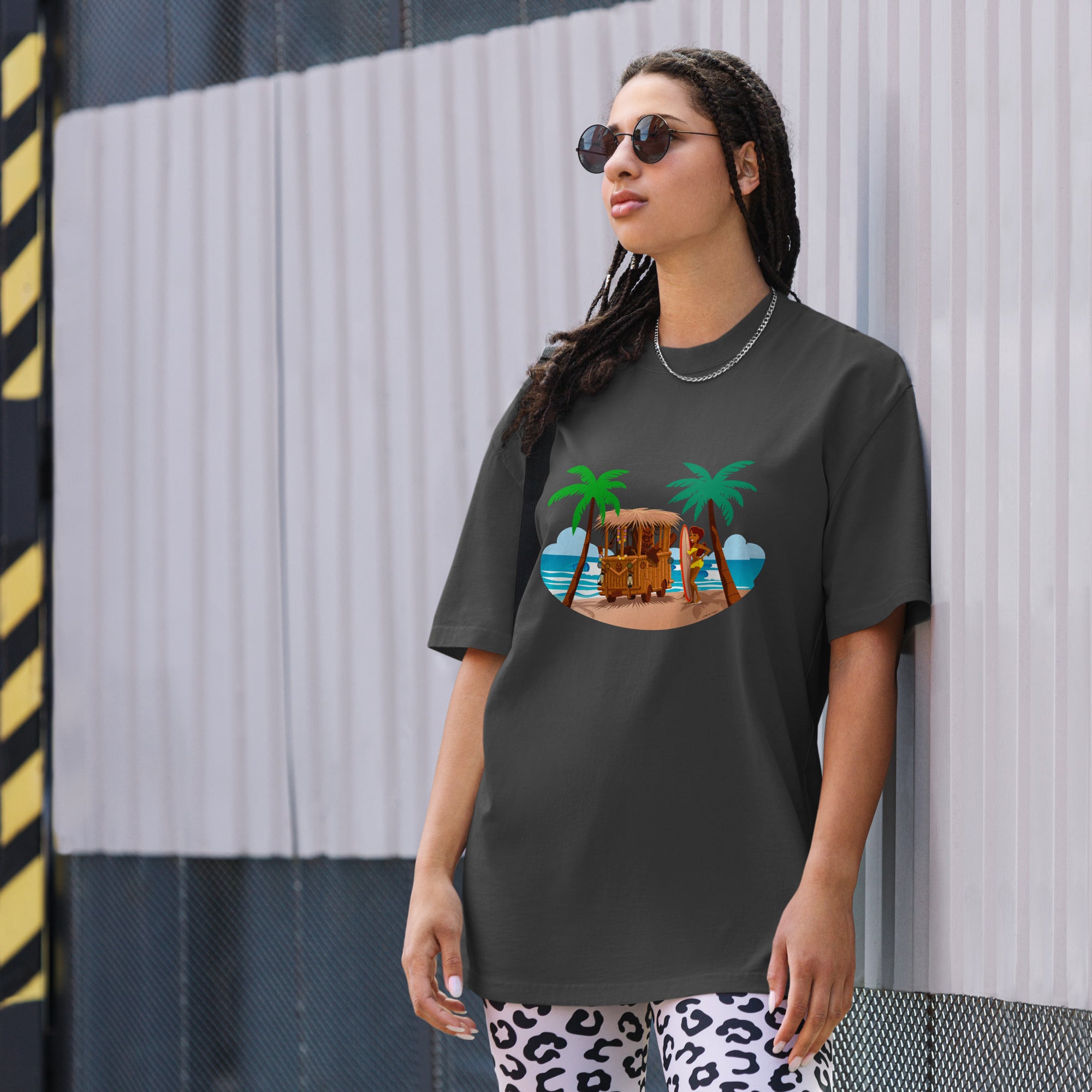 Oversized heavy blend cotton t-shirt Tiki Kombi