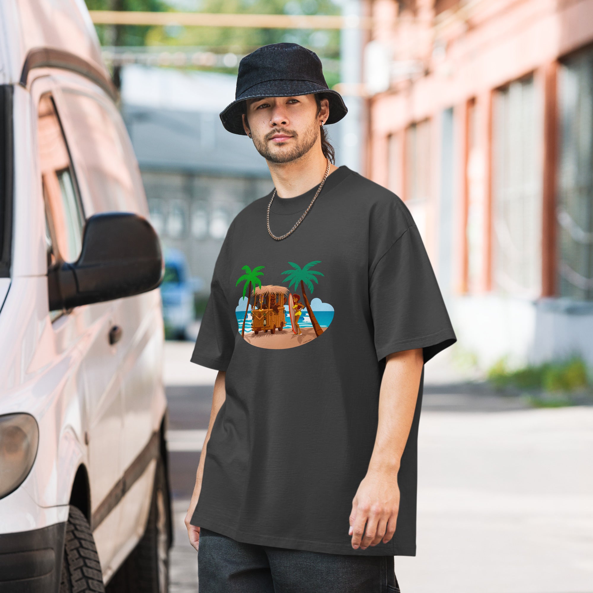 Oversized heavy blend cotton t-shirt Tiki Kombi