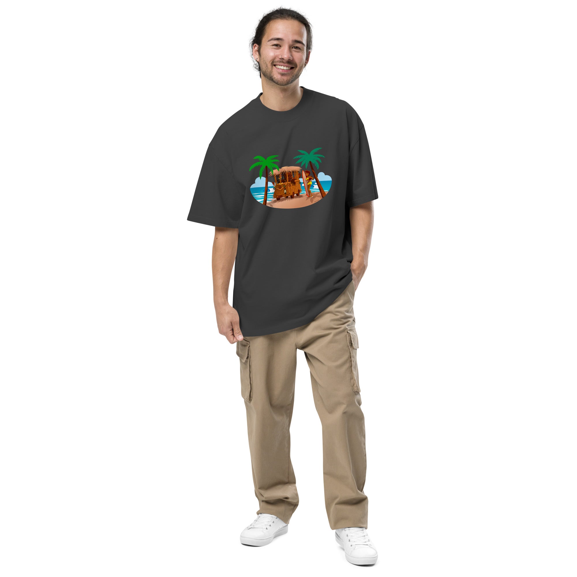 Oversized heavy blend cotton t-shirt Tiki Kombi