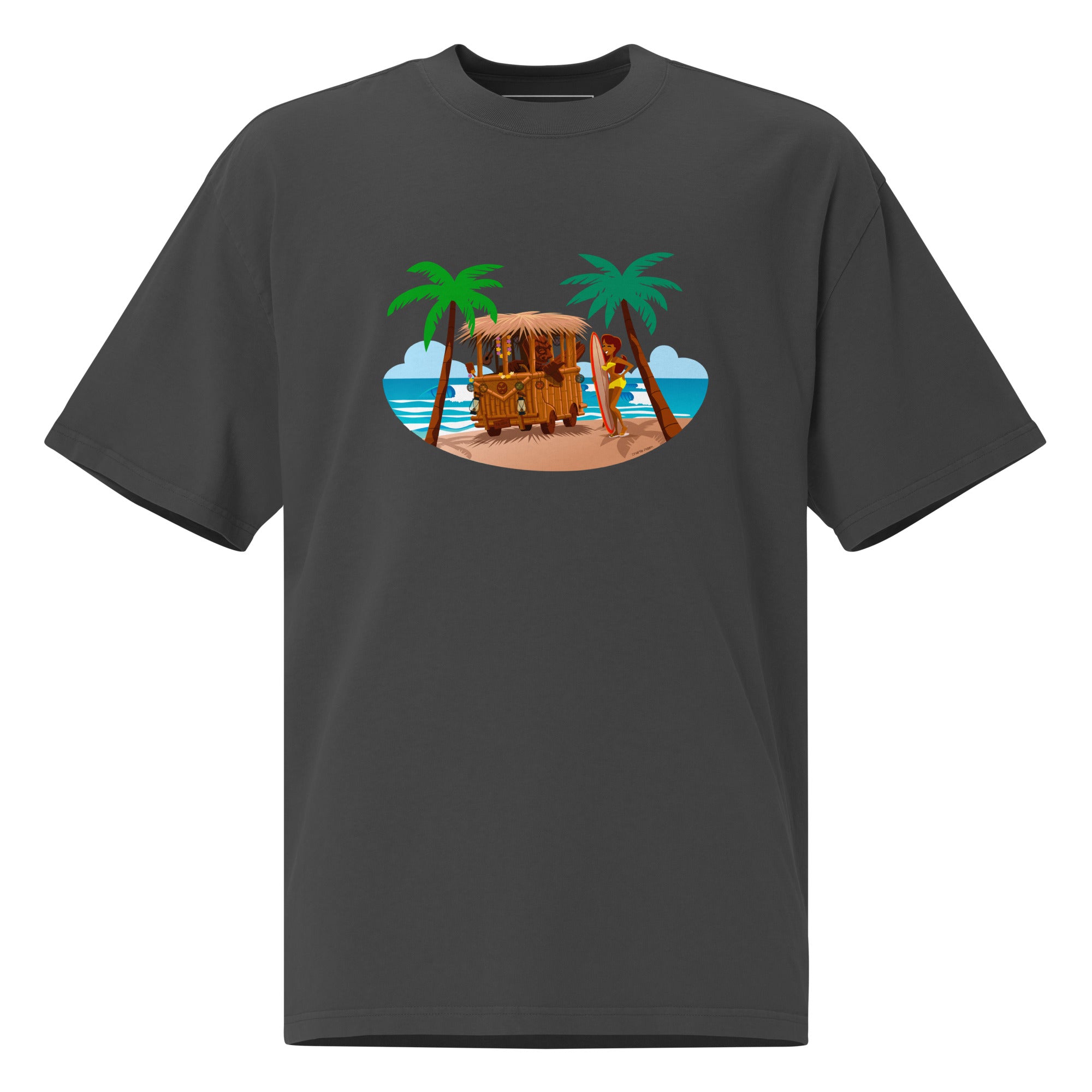 Oversized heavy blend cotton t-shirt Tiki Kombi