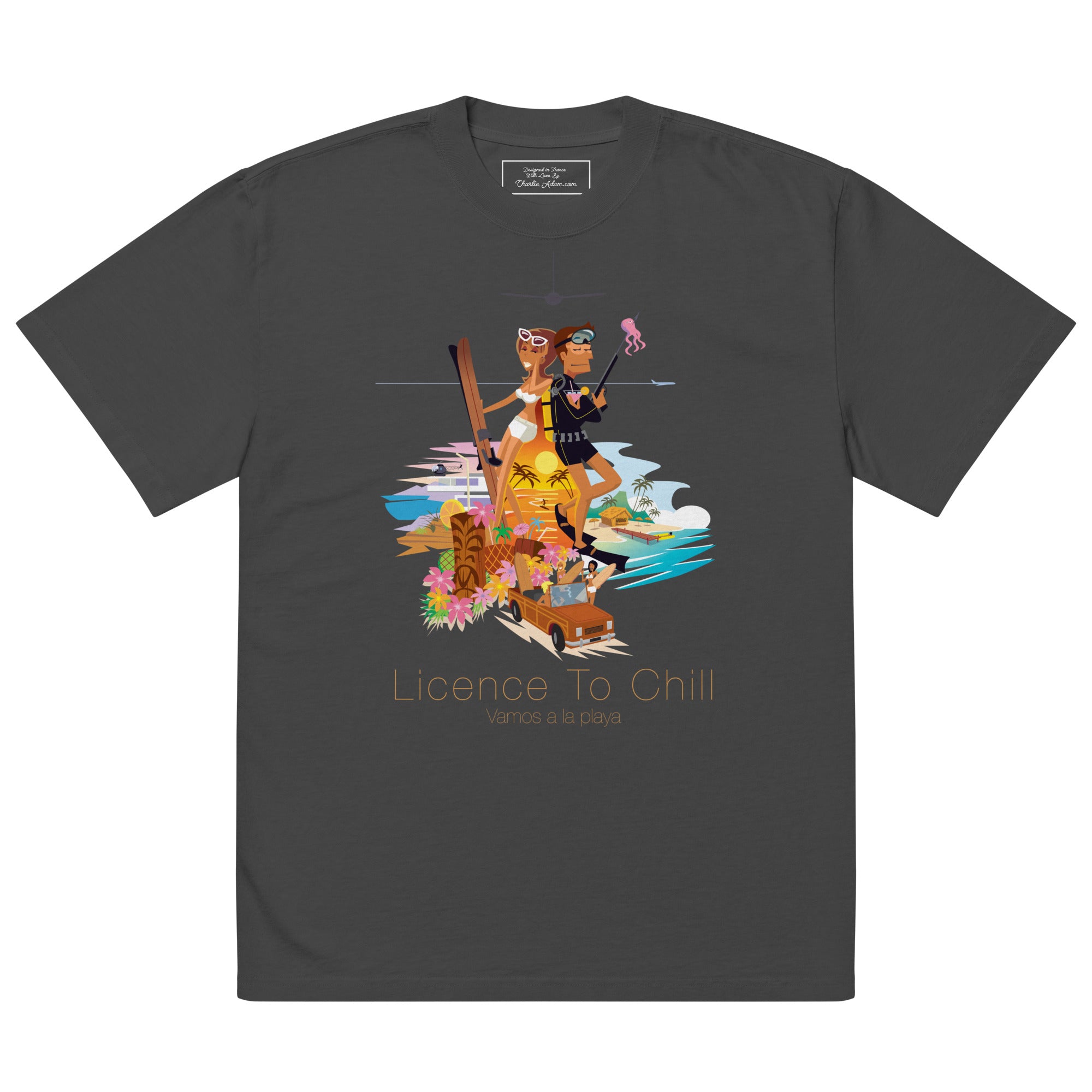 Oversized heavy blend cotton t-shirt License To Chill Vamos a la Playa