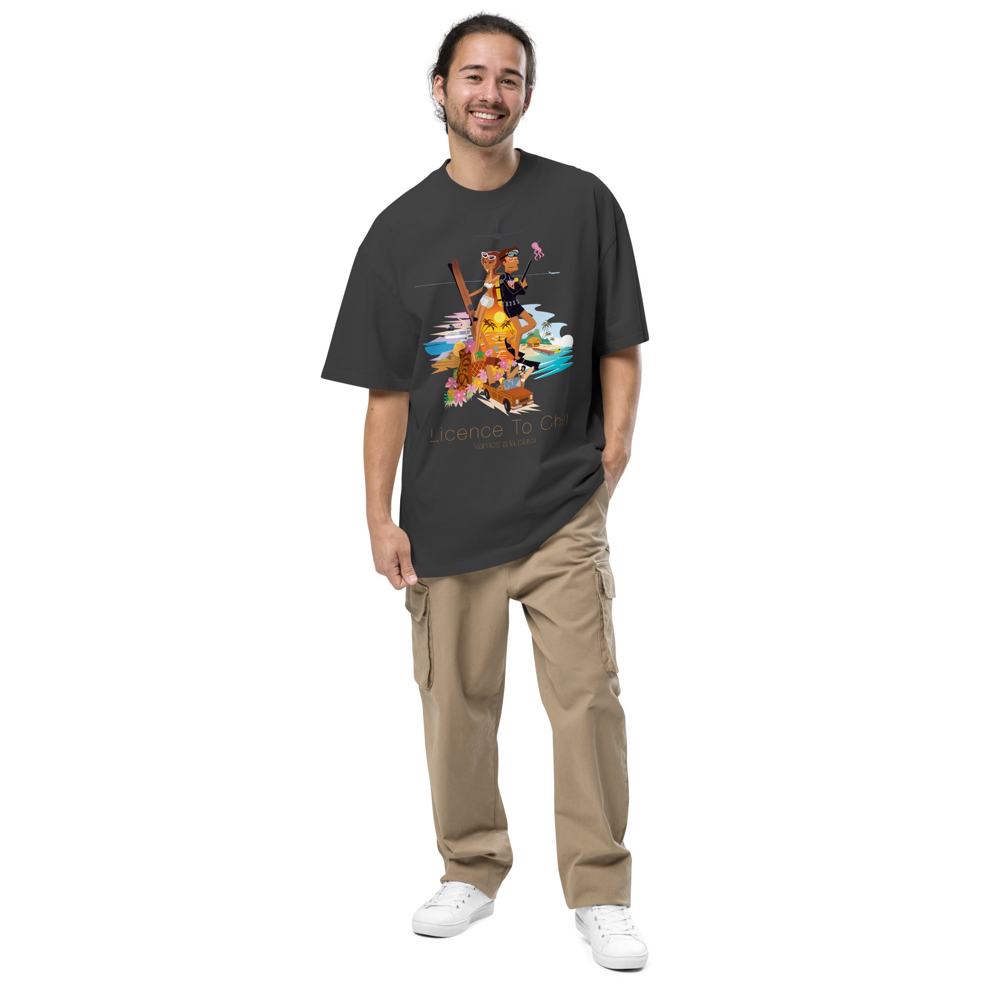 Oversized heavy blend cotton t-shirt License To Chill Vamos a la Playa