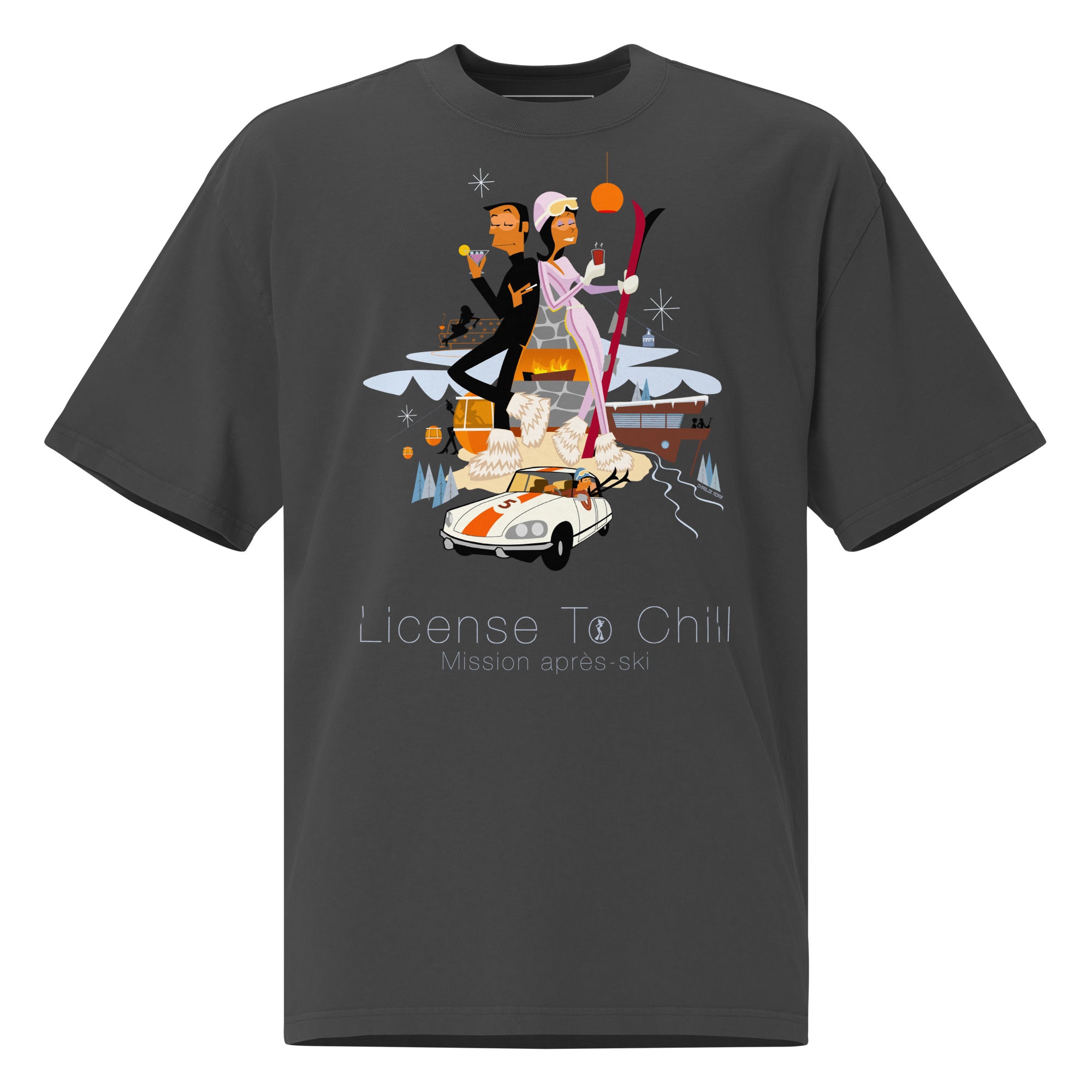 T-shirt oversize épais en coton License To Chill Mission Après-Ski
