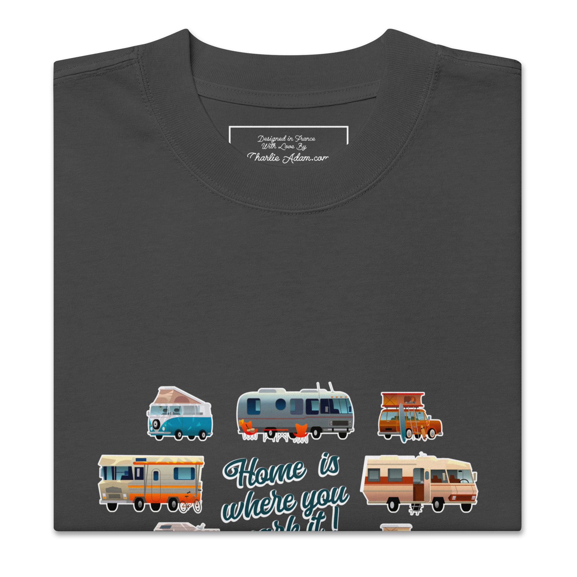 T-shirt oversize épais en coton Square Vintage Campers