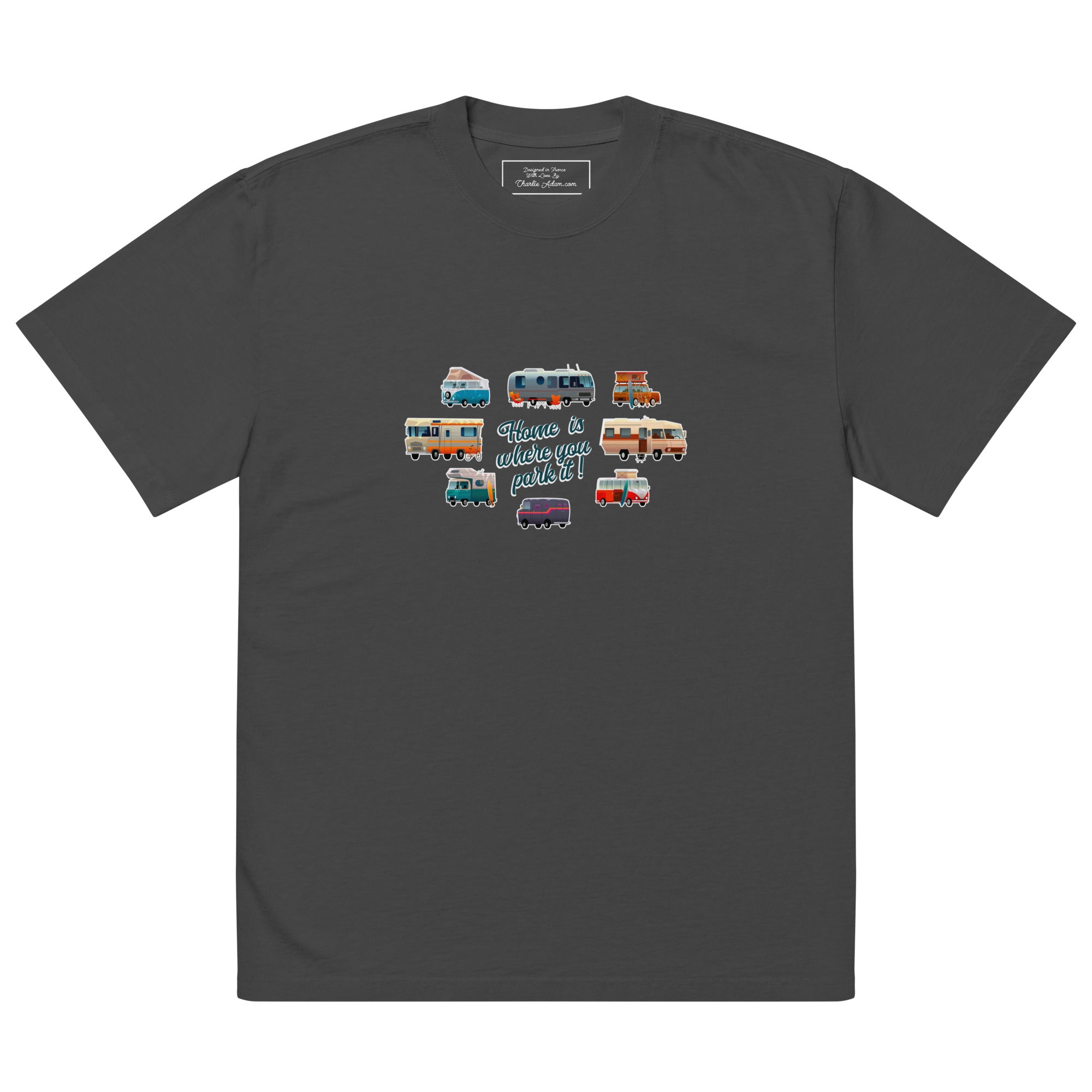 T-shirt oversize épais en coton Square Vintage Campers