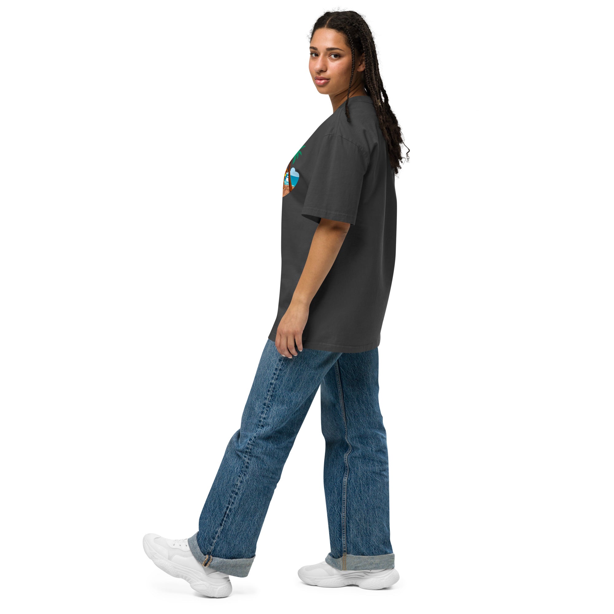 Oversized heavy blend cotton t-shirt Tiki Kombi