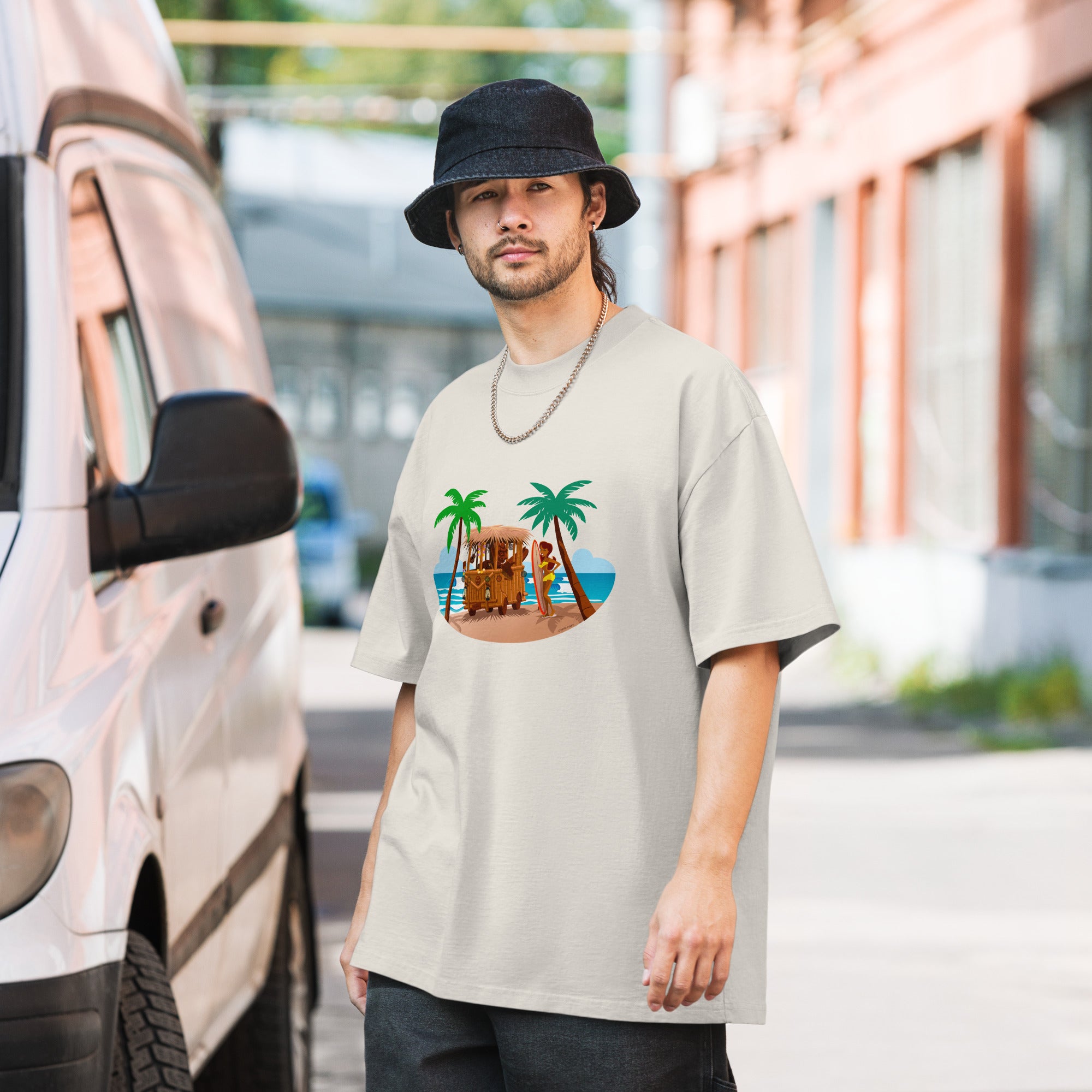 Oversized heavy blend cotton t-shirt Tiki Kombi