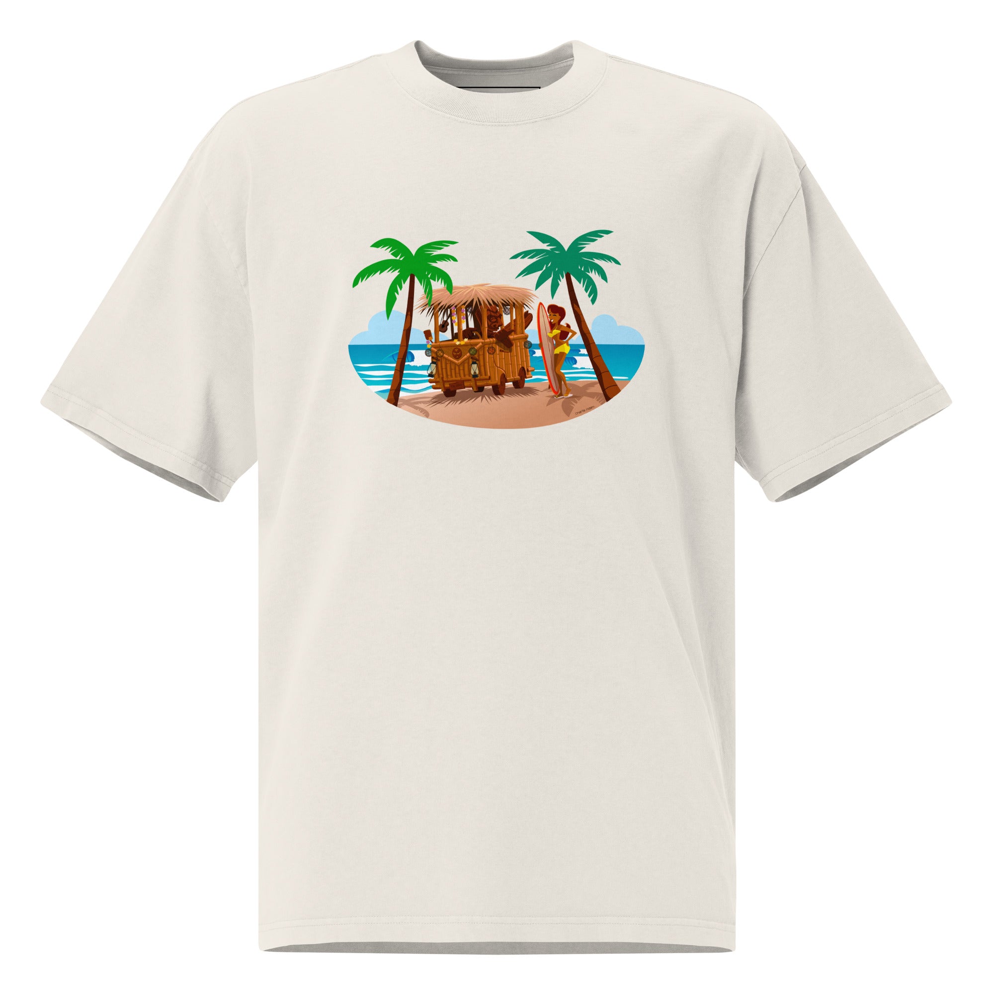 Oversized heavy blend cotton t-shirt Tiki Kombi