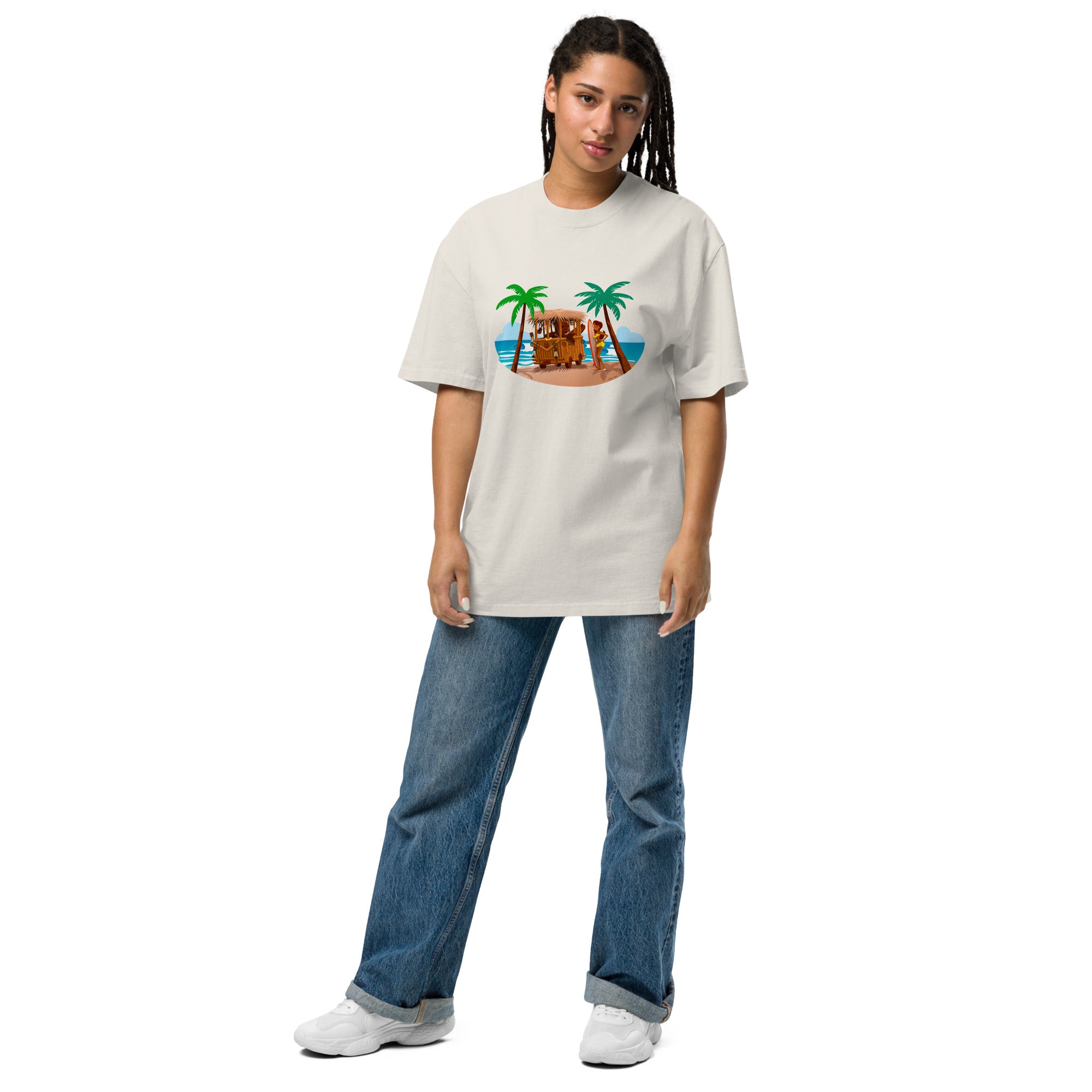 Oversized heavy blend cotton t-shirt Tiki Kombi