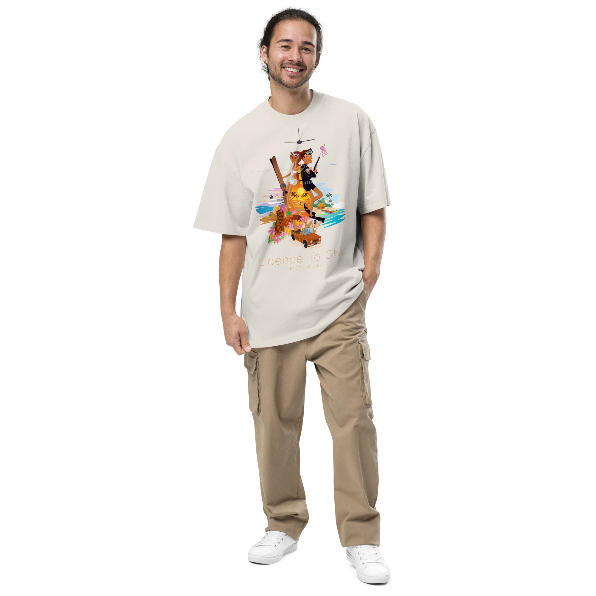 Oversized heavy blend cotton t-shirt License To Chill Vamos a la Playa