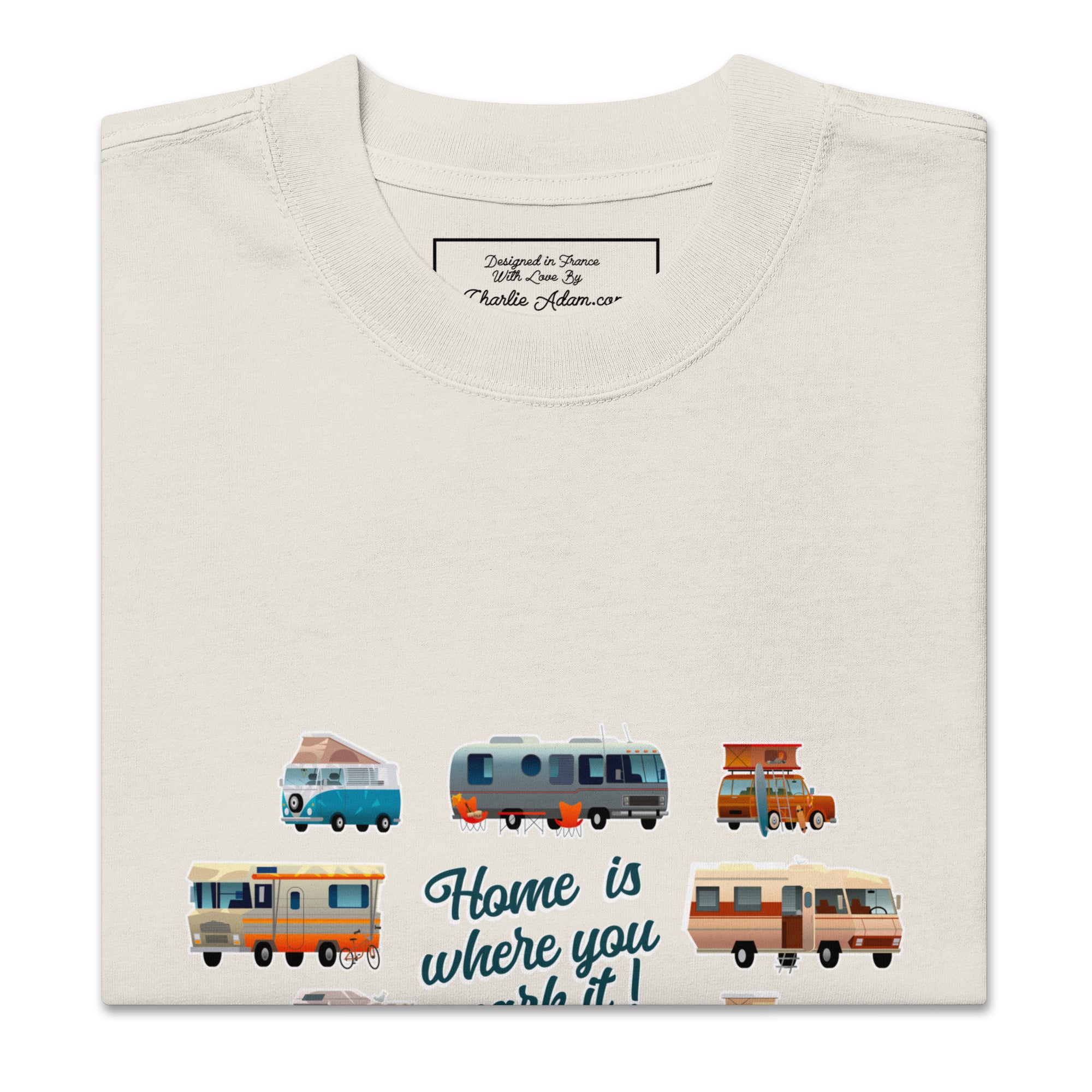T-shirt oversize épais en coton Square Vintage Campers